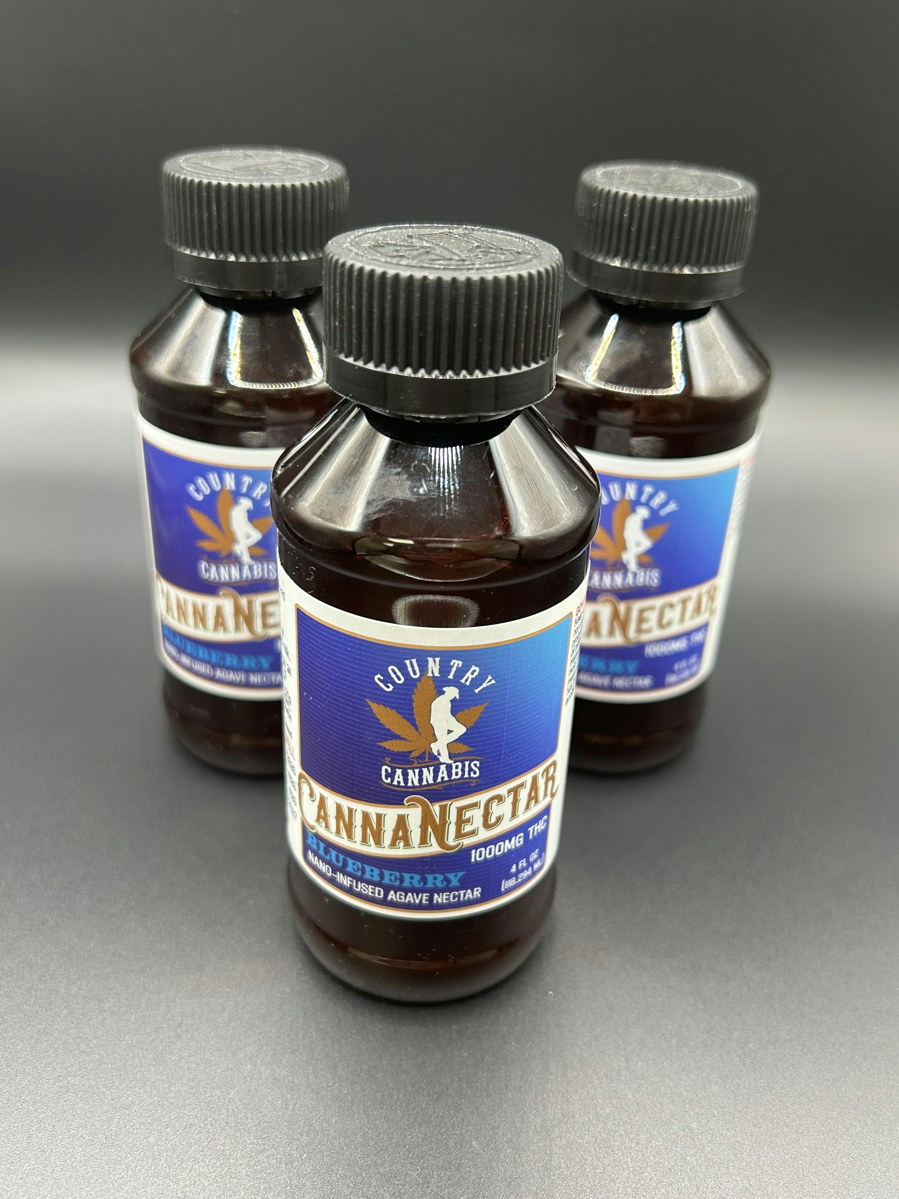 Country Cannabis | Blueberry | THC: 1000MG | 4OZ Nano Infused Agave Nectar (Taxes Included)