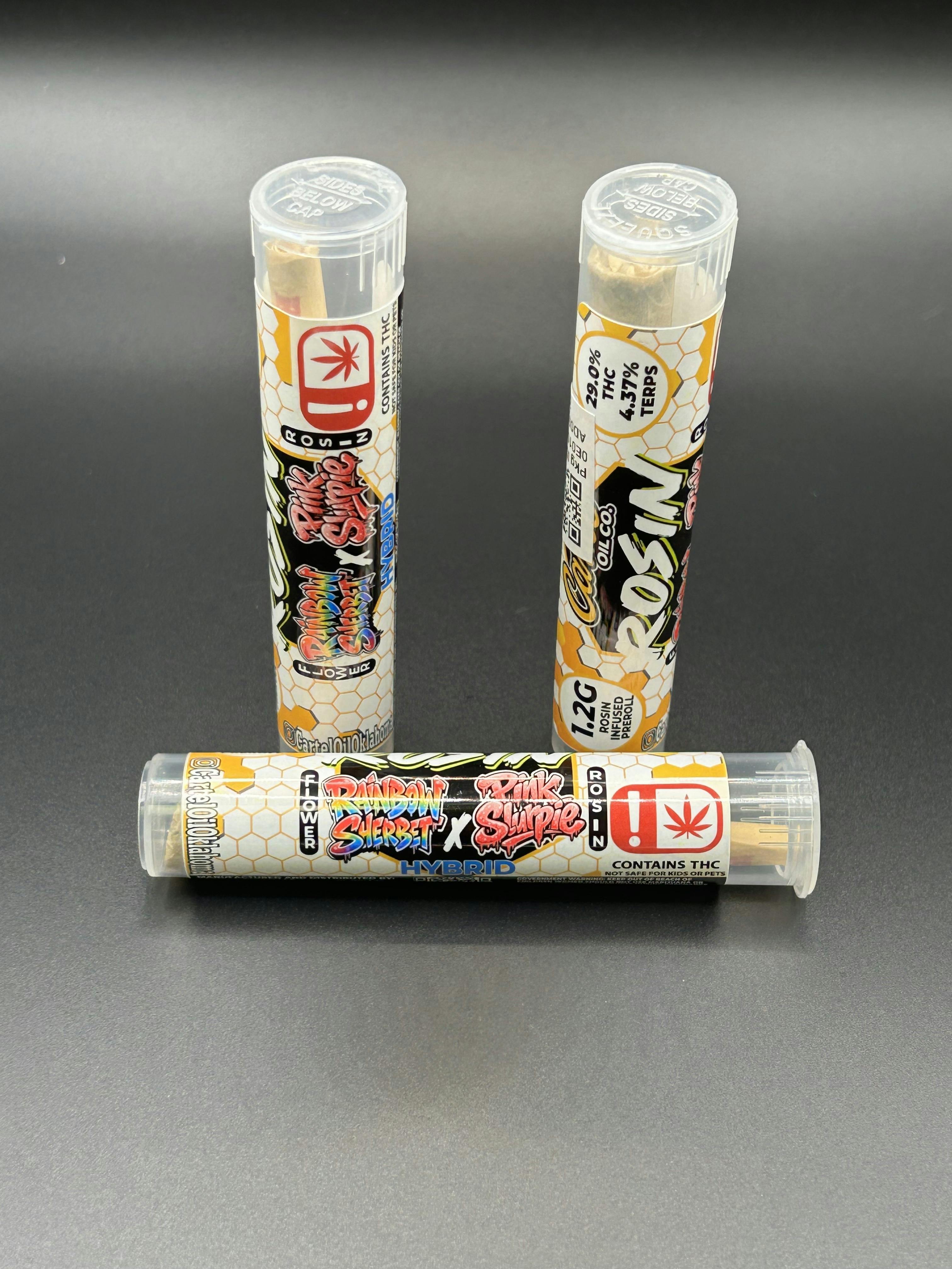 Cartel | Rainbow Sherb x Pink Slurpie | THC: 29.0% TERPS: 4.37% | 1.2 Rosin Infused (Tax Included)