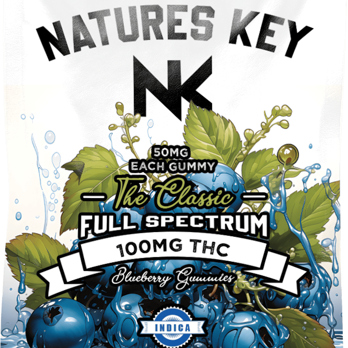 Nature's Key | Blueberry | 100mg THC | Indica | Single Serve (Tax Included)