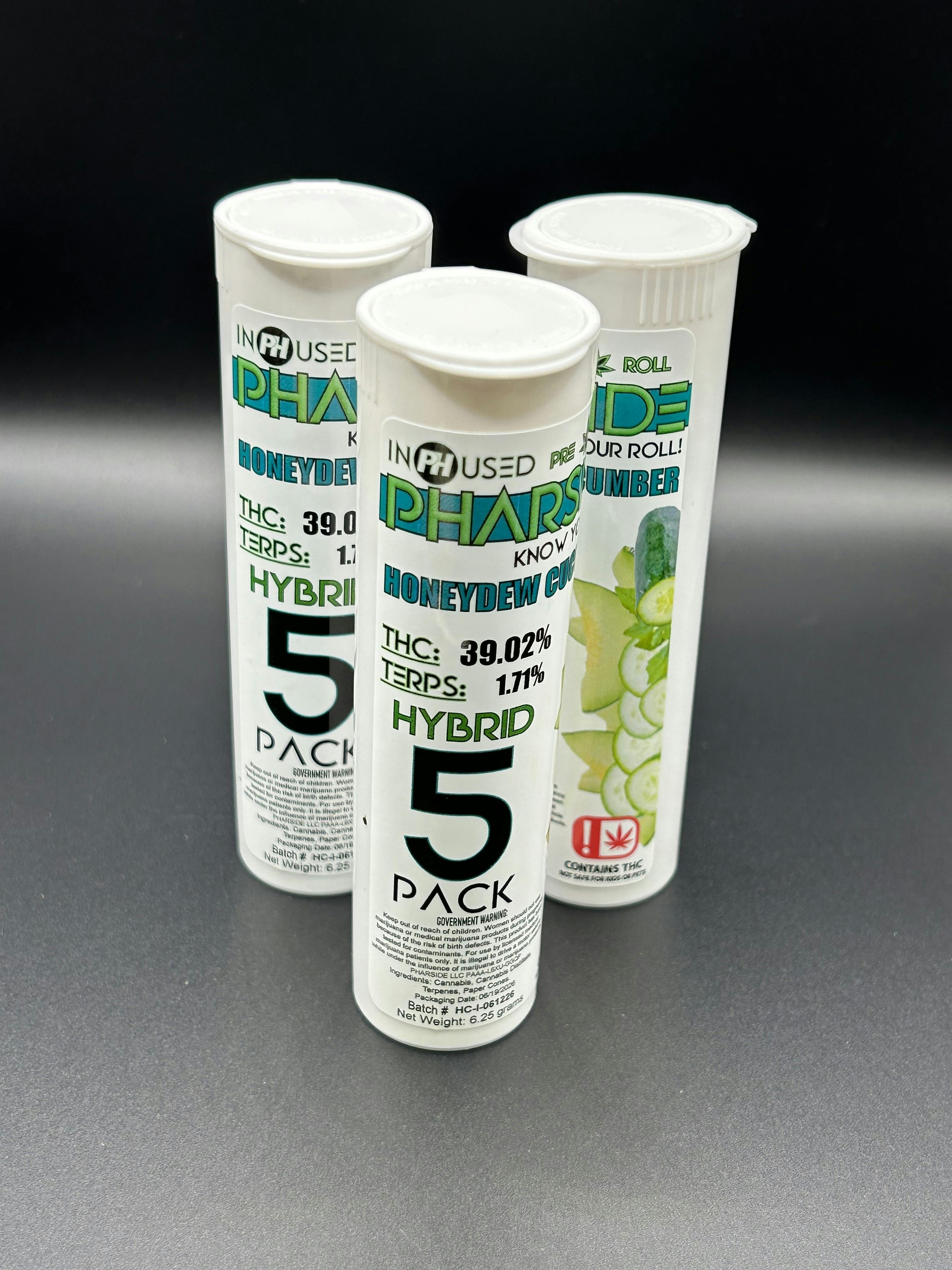 Pharside - Infused Pre-Roll 5 Pack- Honeydew Cucumber 6.25g