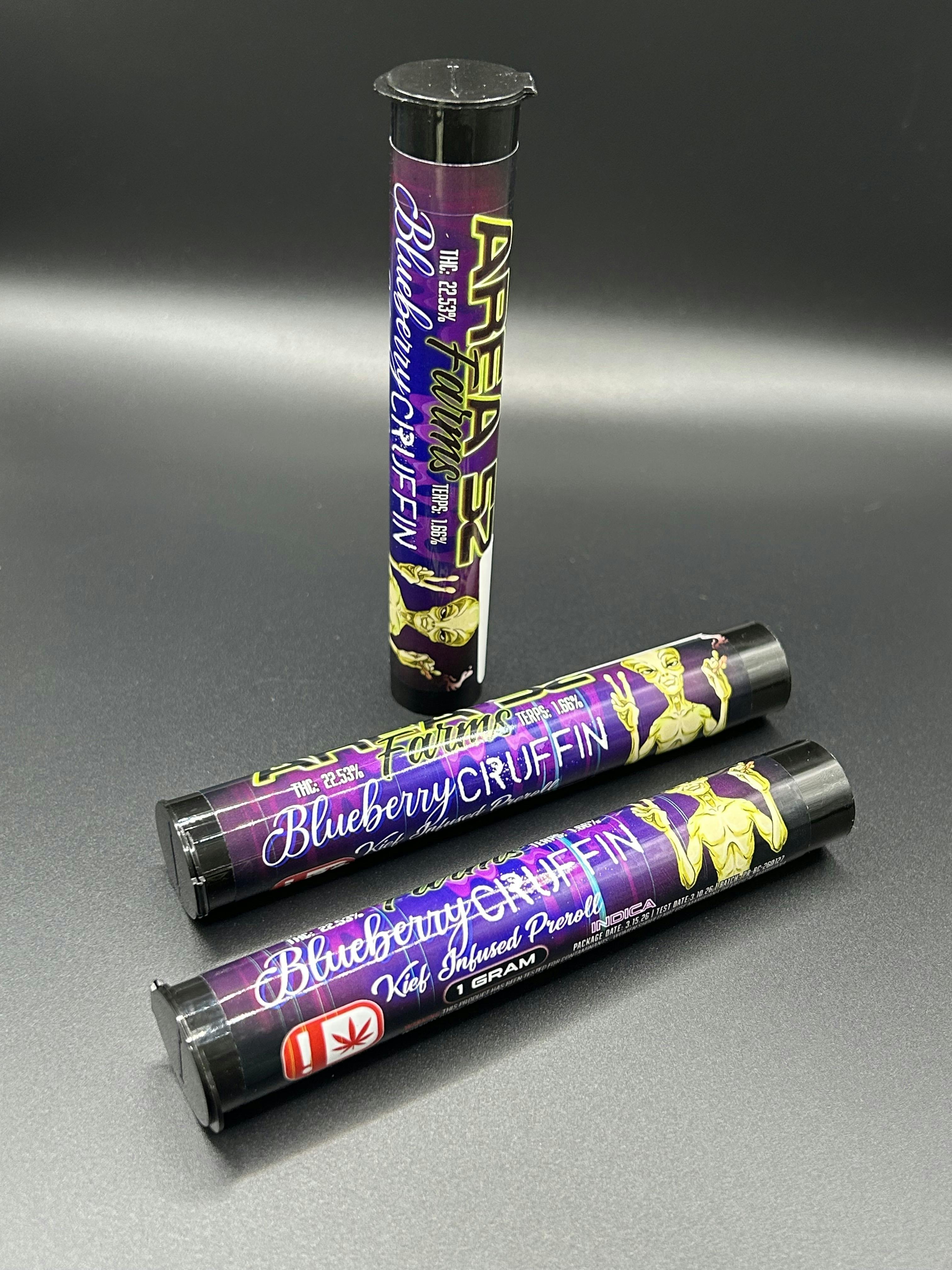 Area 52 | Blueberry Cruffin | THC: 22.53% TERPS: 1.66% | 1G Pre-roll (Tax Included)