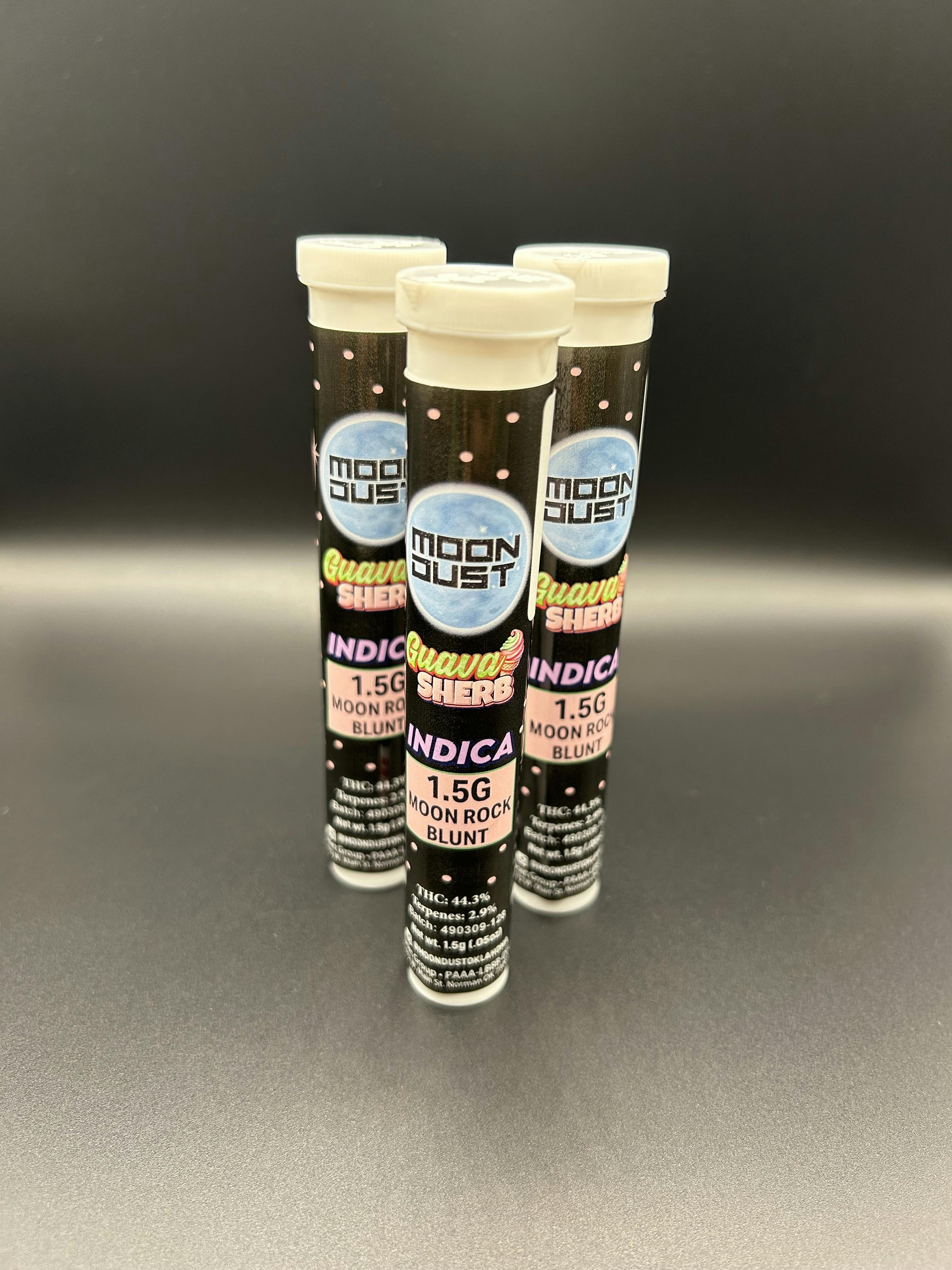 Moon Dust | Guava Sherb | THC: 44.30% TERPS: 2.90% | 1.5G Moonrock Infused Blunt (Tax Included)