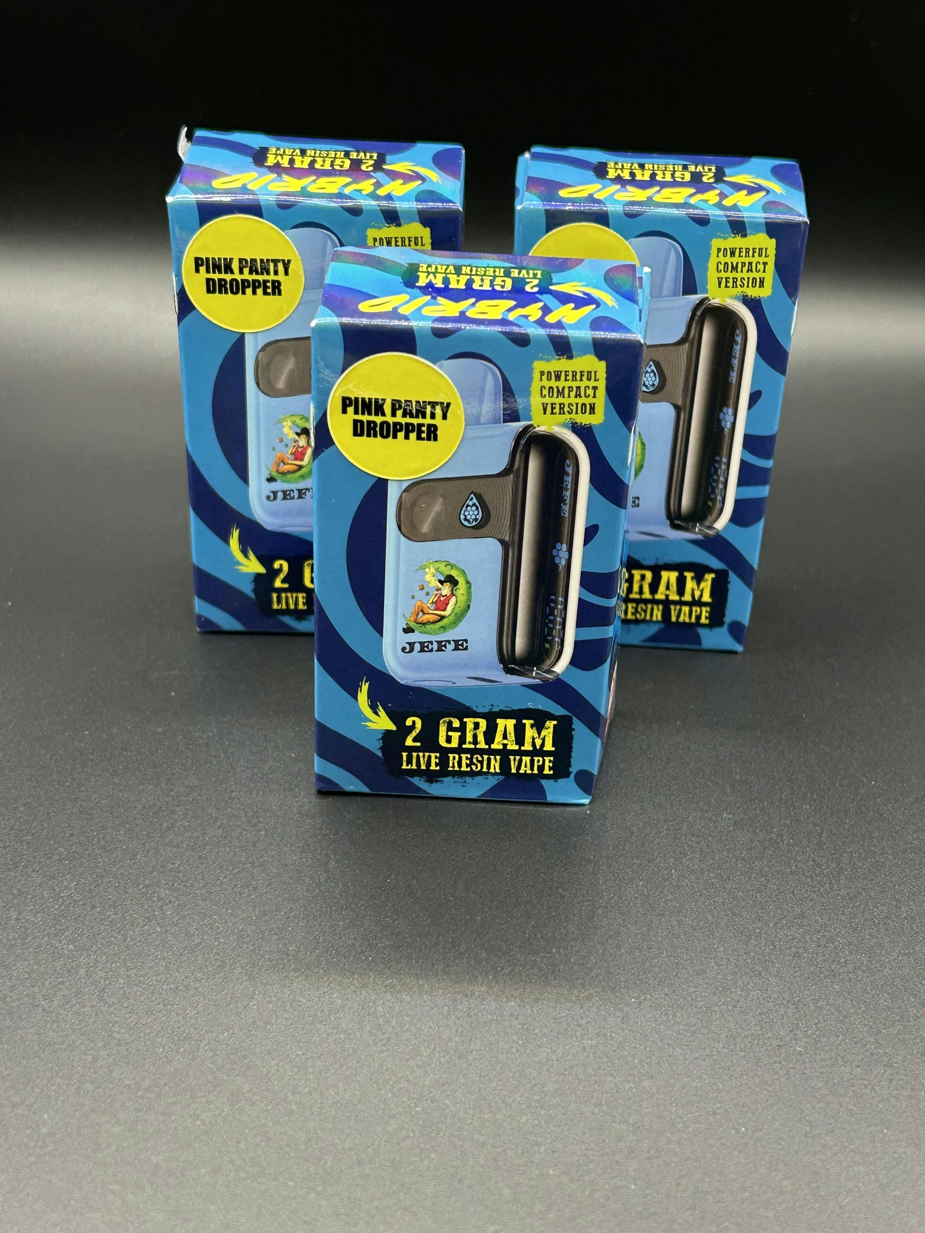 JEFE 2G Live Resin MINI Geek Bar-Style Disposable - Pink Panty Dropper (H) by Noble Nectar