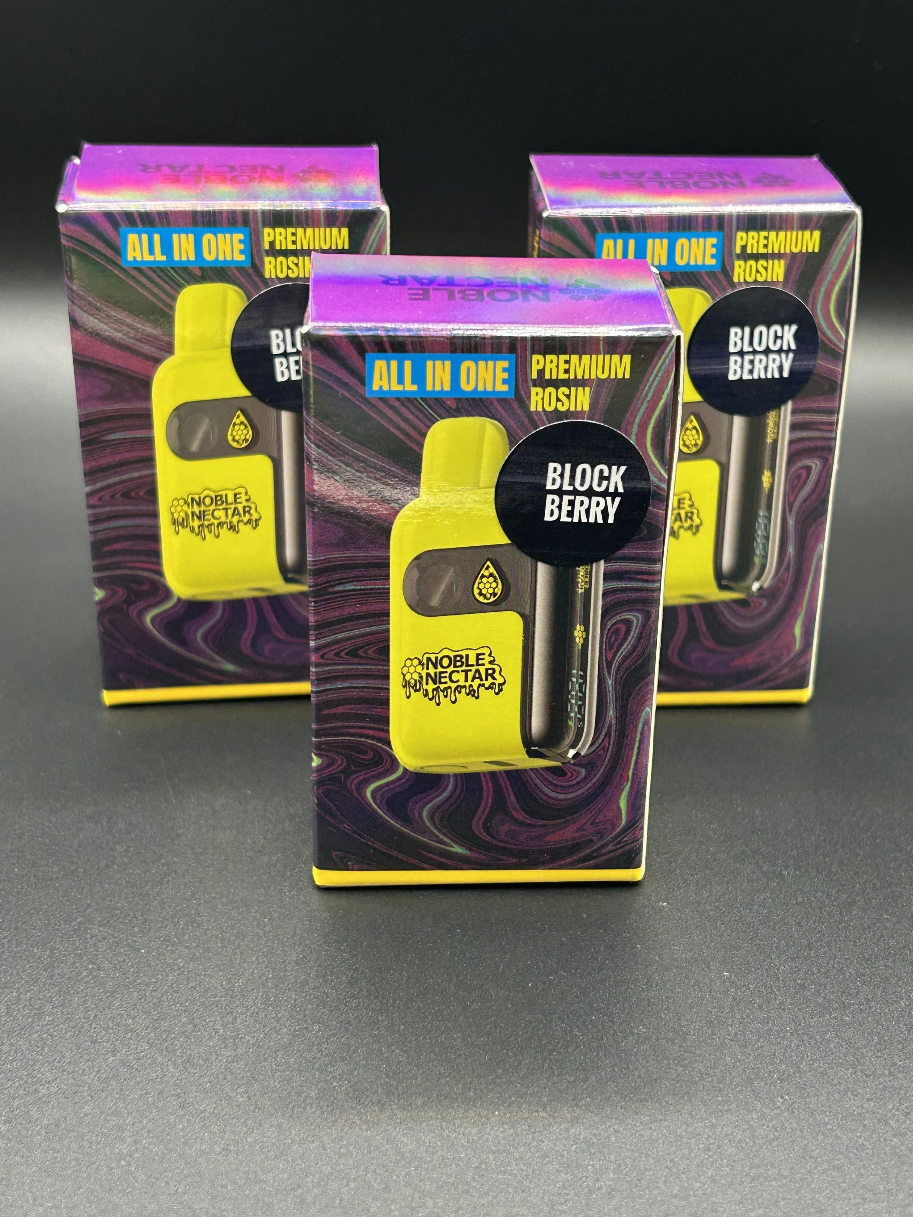 Drizzle Live Rosin All in One Geek Bar Style Disposable - Block Berry (H) by Noble Nectar