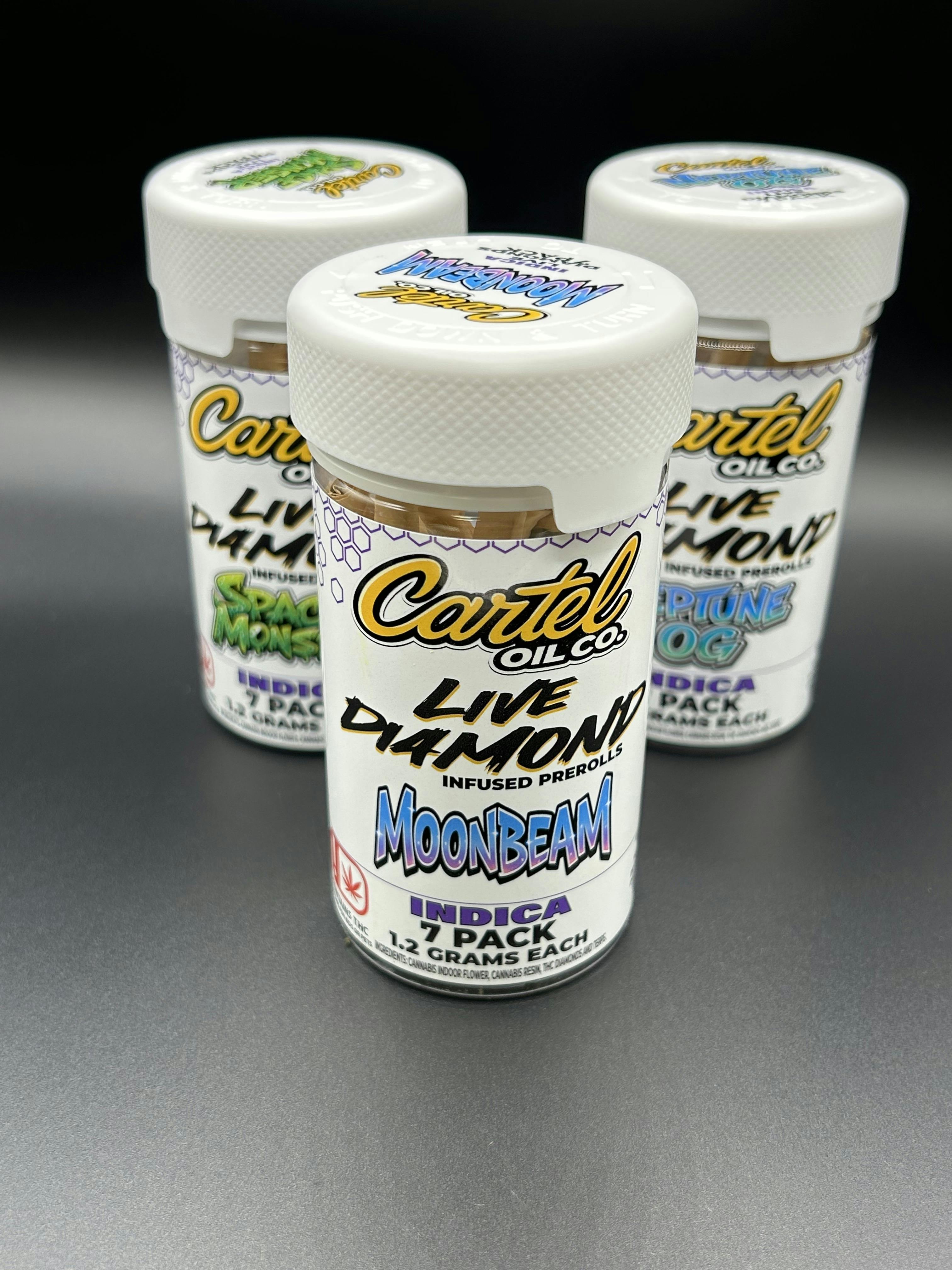Cartel Oil Co | Moon Beam | THC: 41.65% TERPS: 2.59% | Live Diamond 7 Pack (Tax Included)