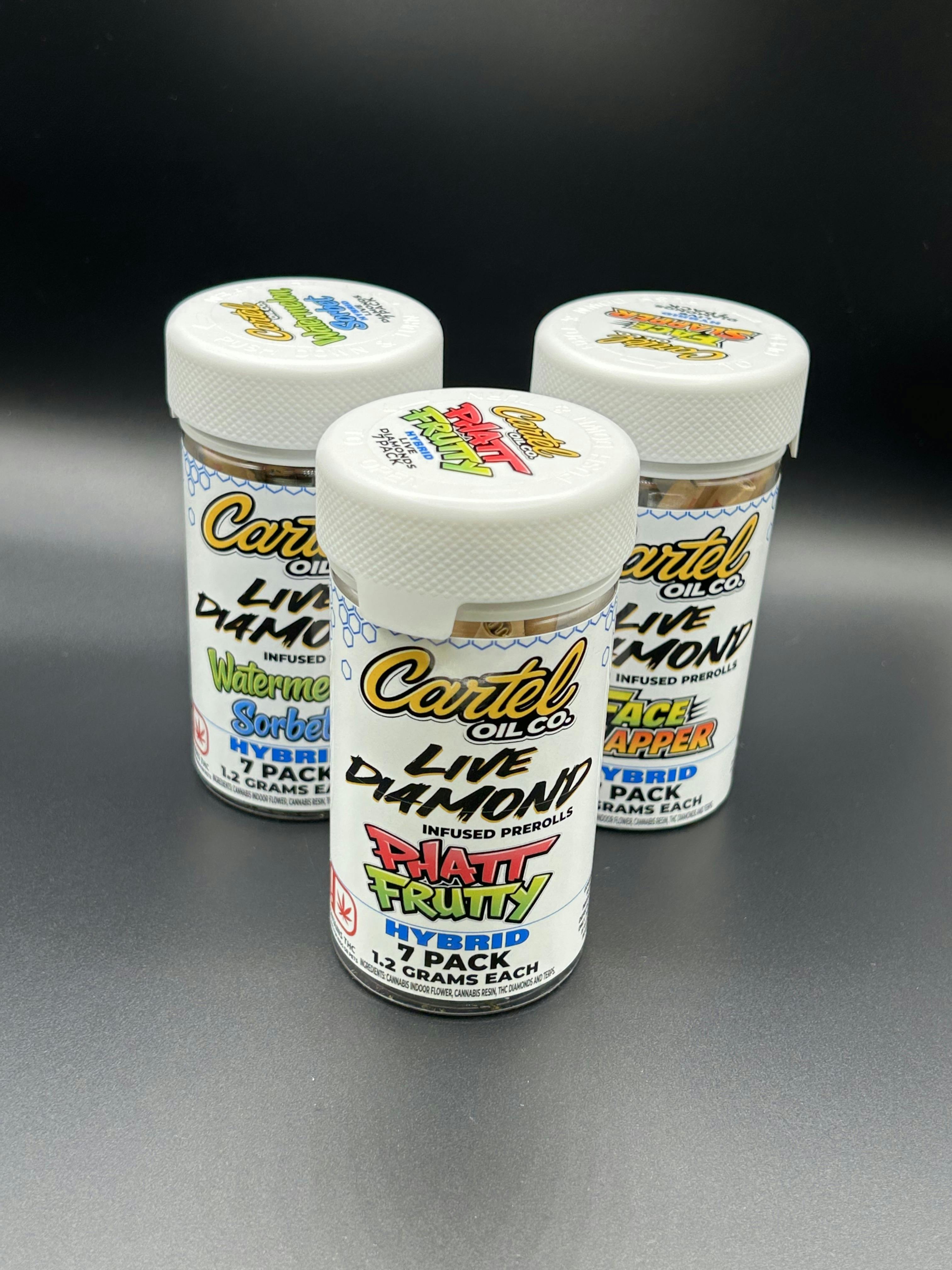Cartel Oil Co | Phatt Frutty | THC: 39.82% TERPS: 2.20% | Live Diamond 7 Pack (Tax Included)