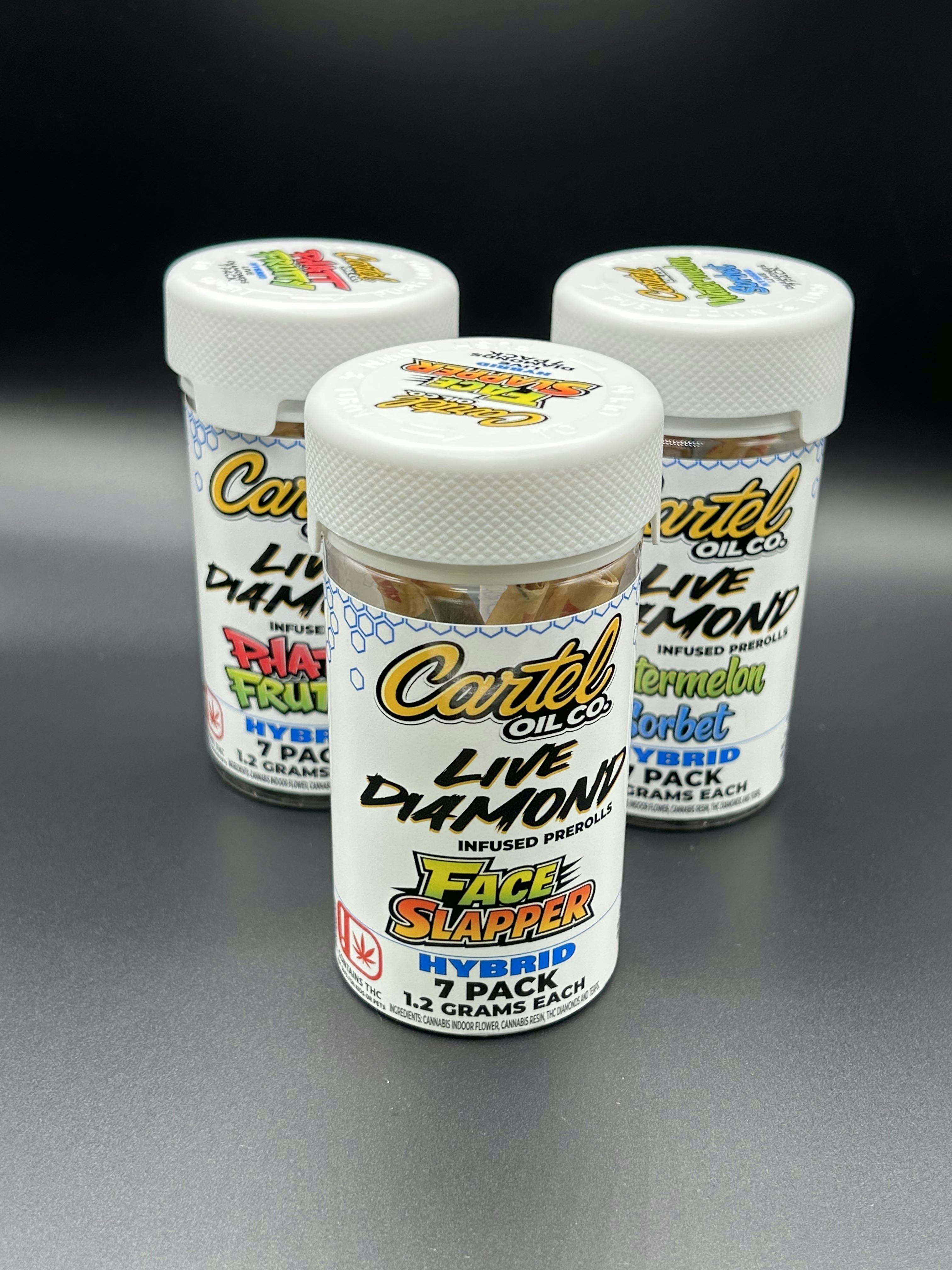 Cartel Oil Co | Face Slapper | THC: 38.17% TERPS: 2.42% | Live Diamond 7 Pack (Tax Included)
