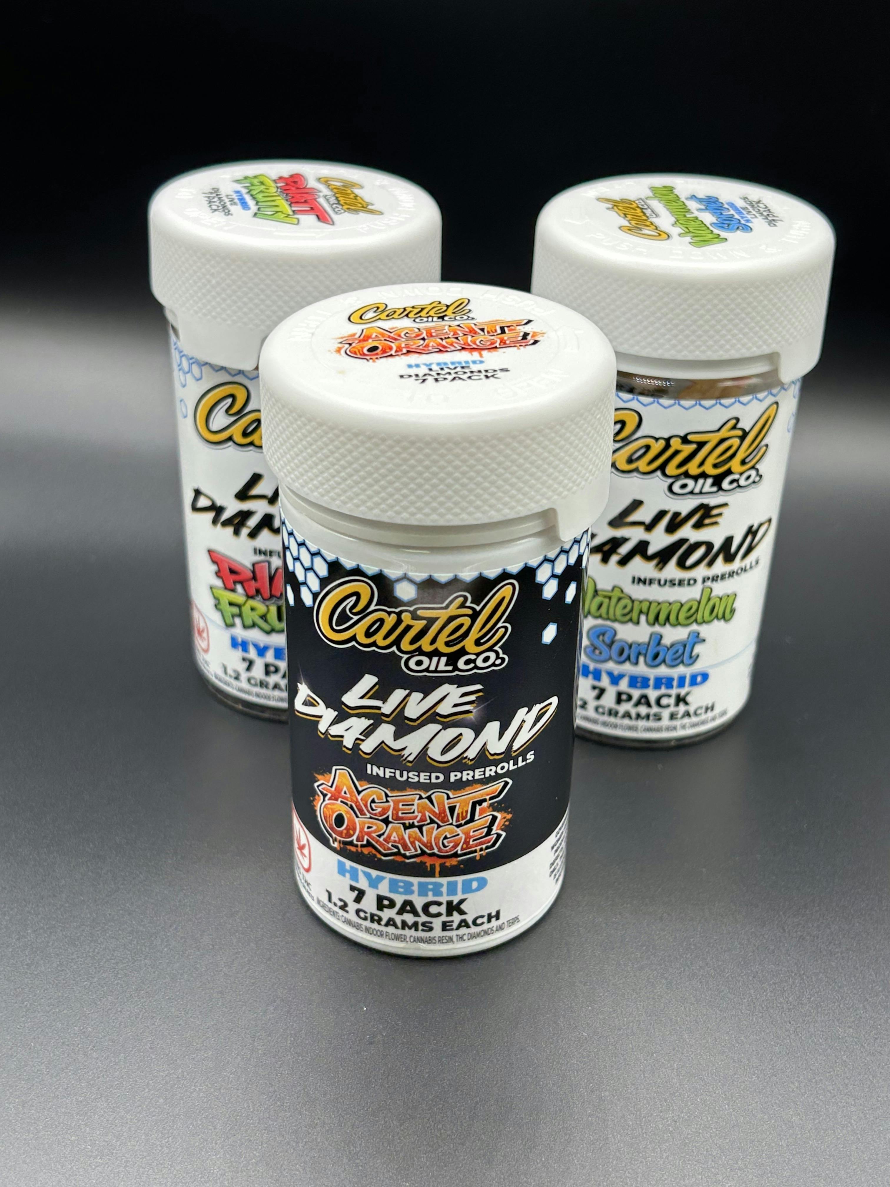 Cartel Oil Co | Agent Orange | THC: 47.94% TERPS: 4.50% | Live Diamond 7 Pack (Tax Included)