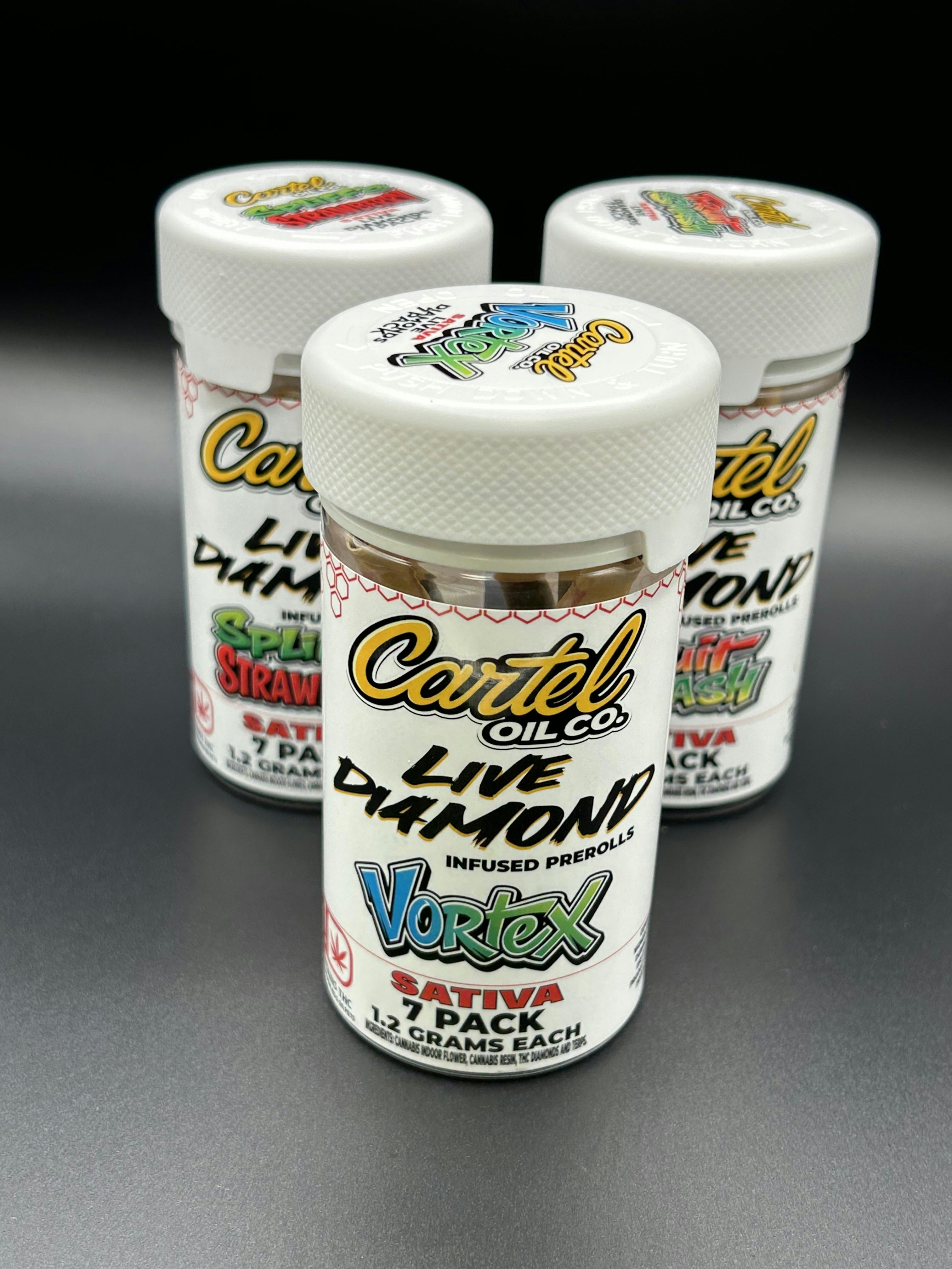 Cartel Oil Co | Vortex | THC: 40.00% TERPS: 4.24% | Live Diamond 7 Pack (Tax Included)