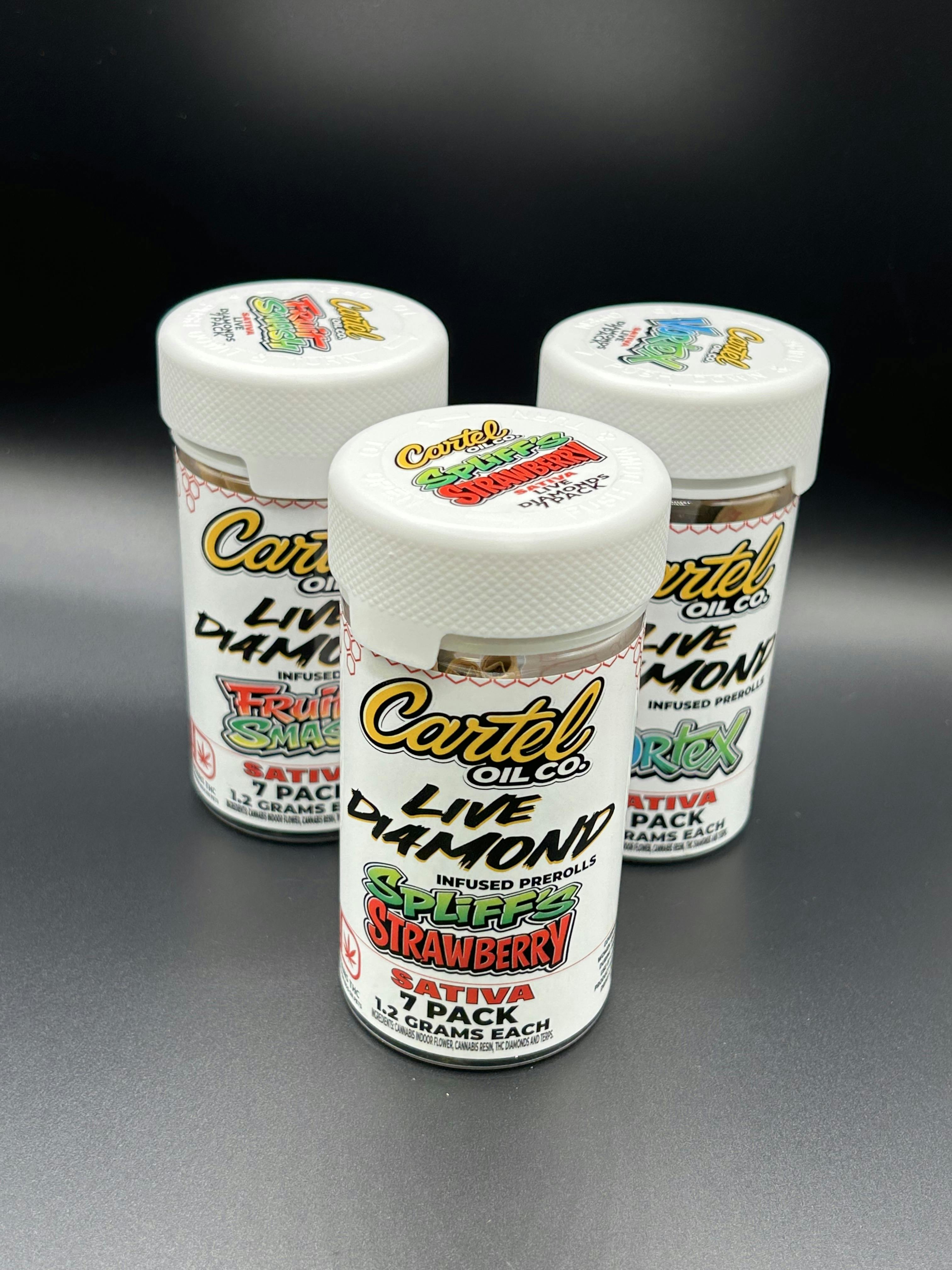 Cartel Oil Co | Spliffs Strawberry | THC: 41.52% TERPS: 2.58% | Live Diamond 7 Pack (Tax Included)