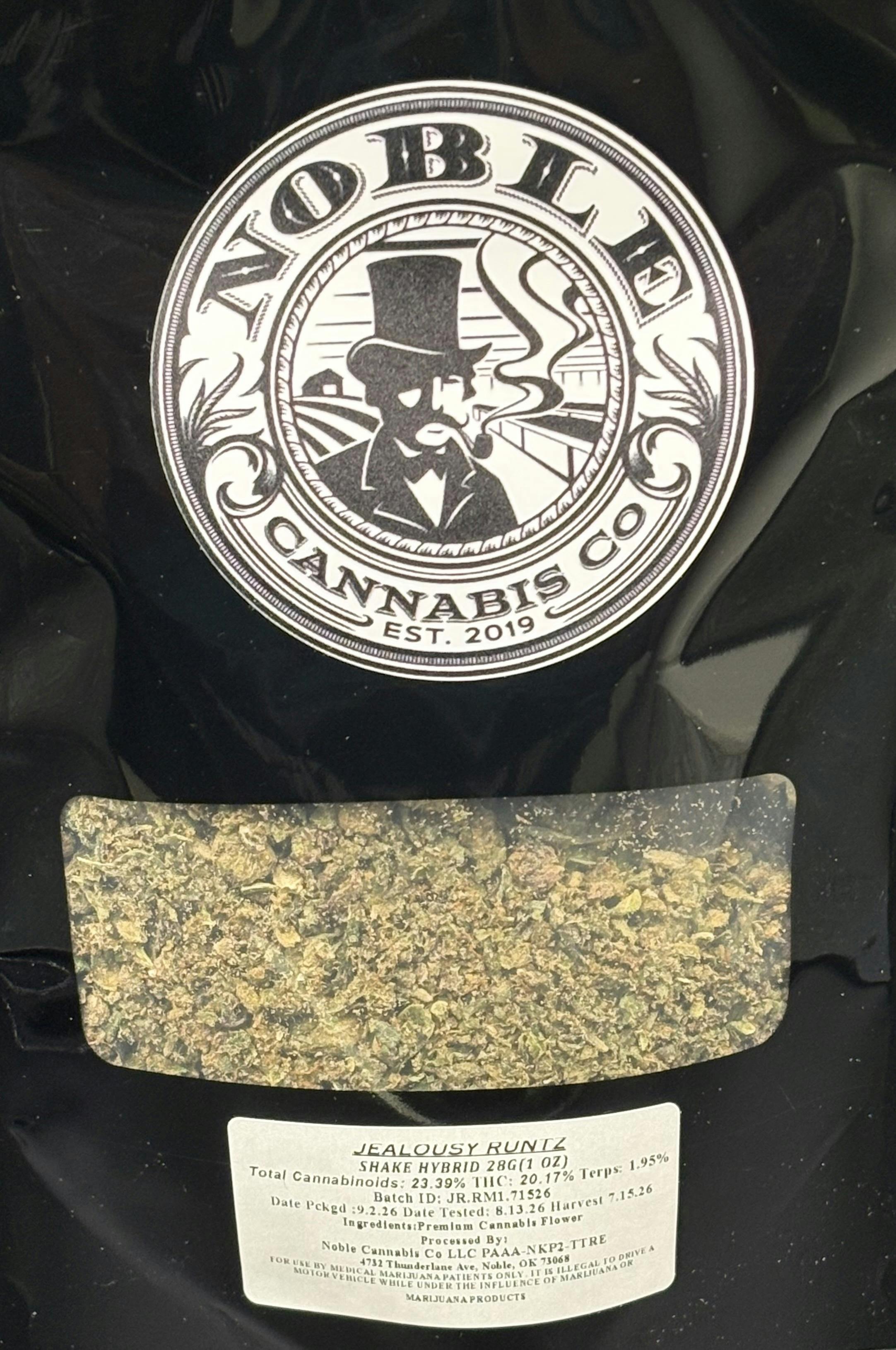 Noble Co | Jealousy Runtz | 1 OZ Shake Bags | THC: 20.17% TERPS: 1.95% (Tax Included)
