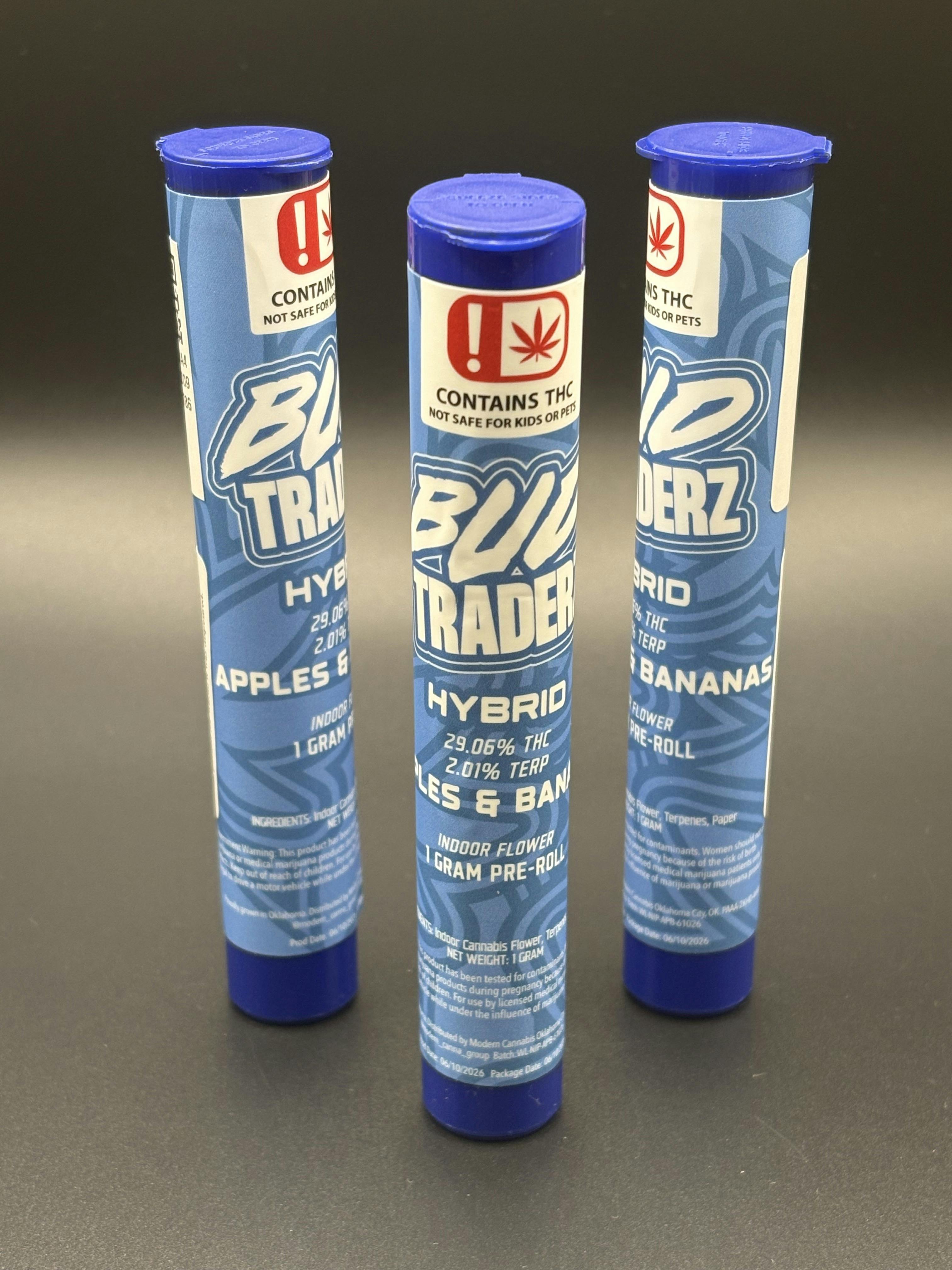 Bud Traderz | Apples & Bananas | THC: 29.06% TERPS: 2.01% | 1G Pre-roll (Tax Included)