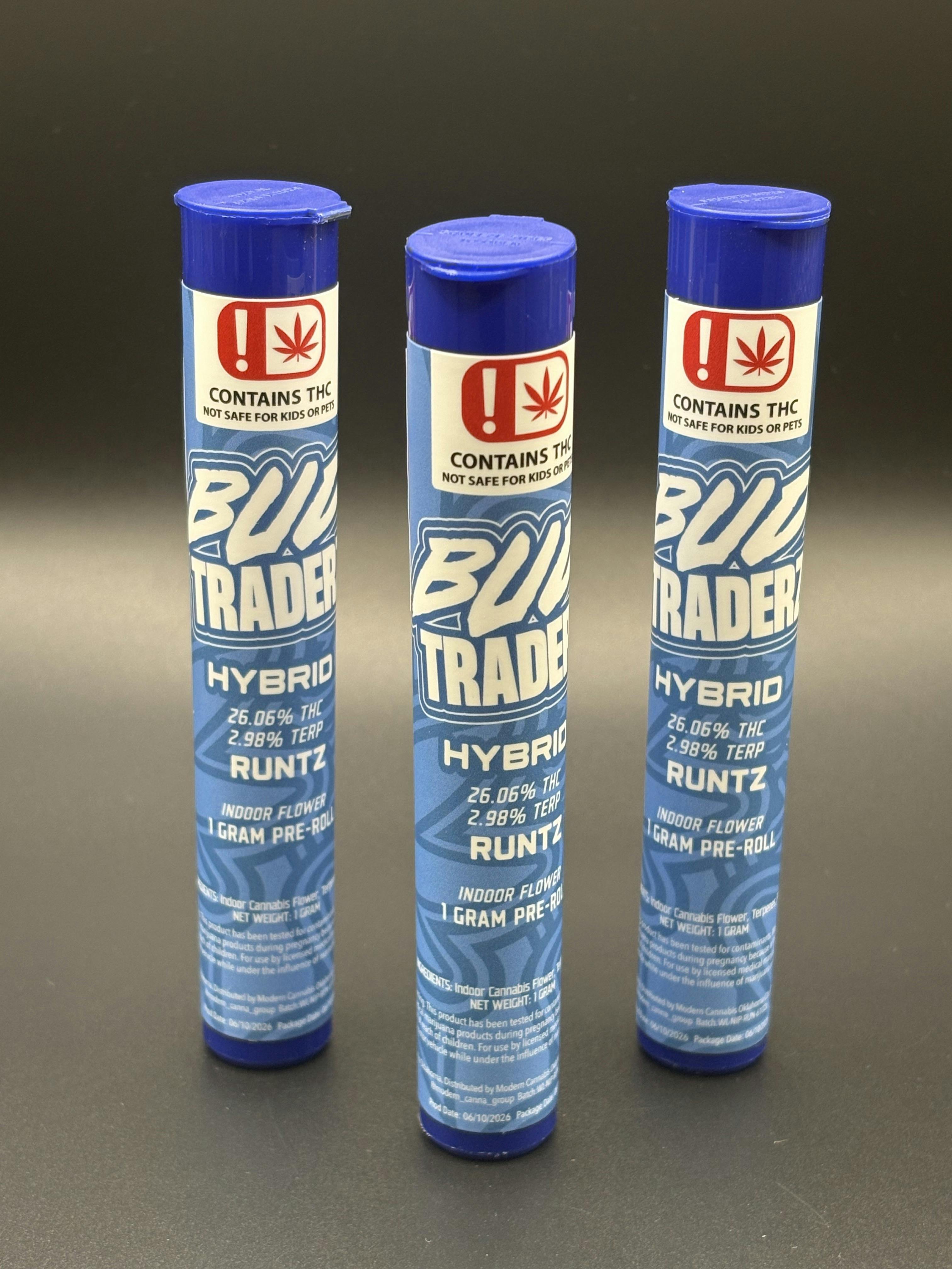 Bud Traderz | Runtz | THC: 26.06% TERPS: 2.98% | 1G Pre-roll (Tax Included)