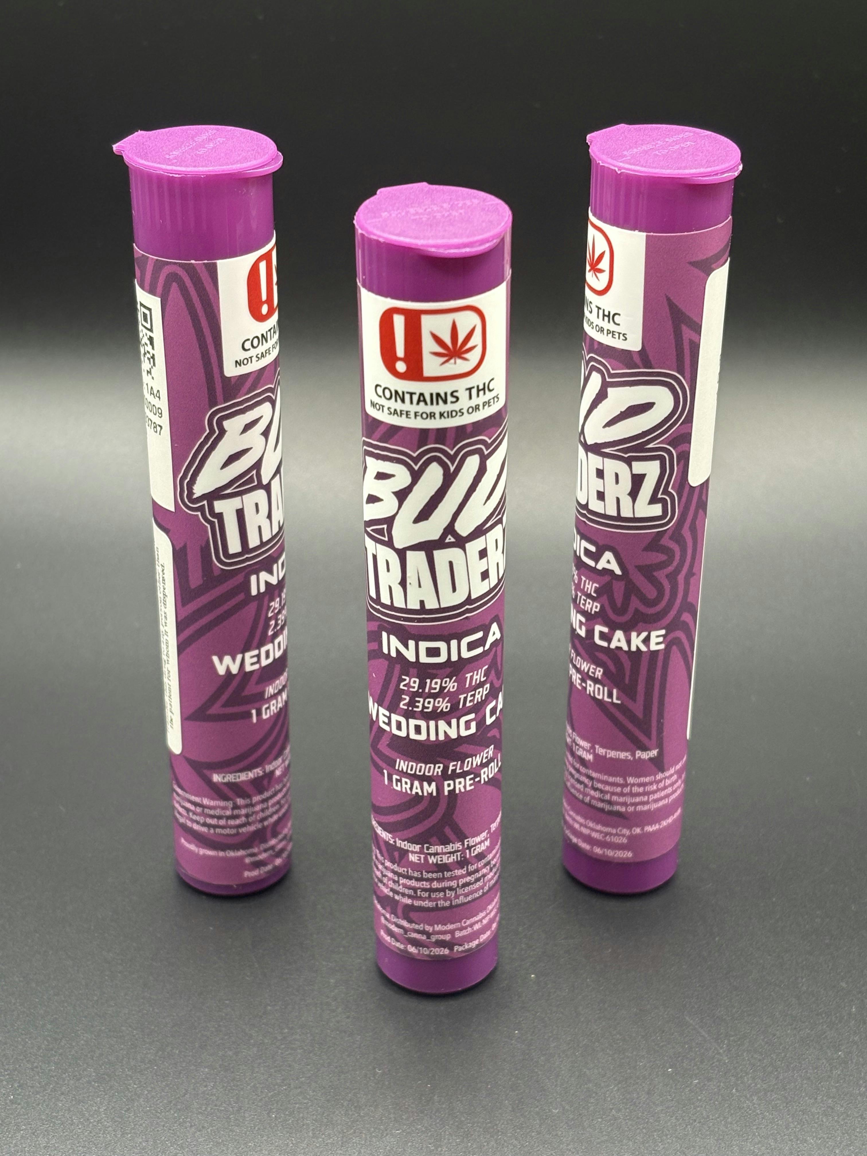 Bud Traderz | Wedding Cake | THC: 29.19% TERPS: 2.39% | 1G Pre-roll (Tax Included)