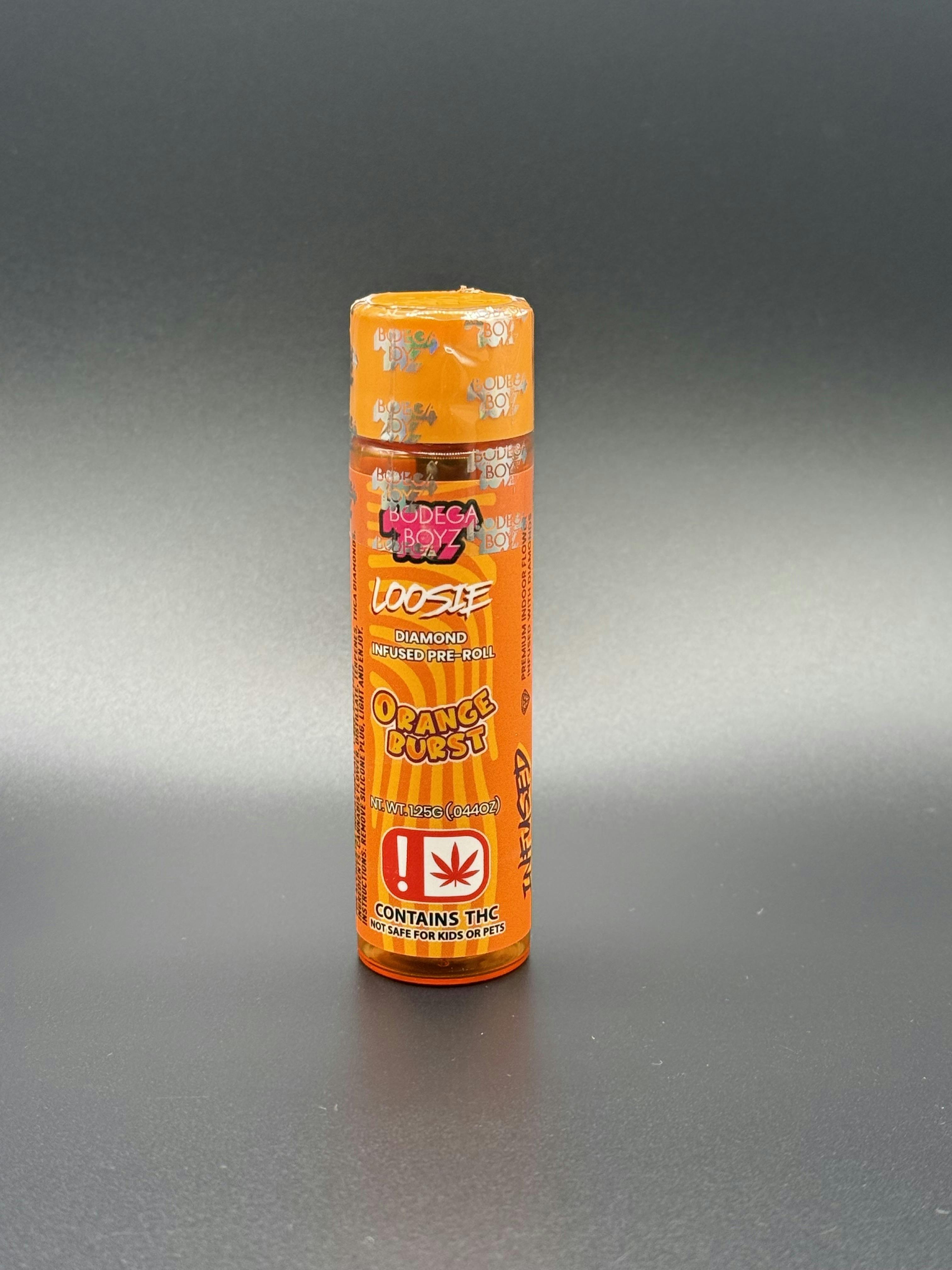 Bodega Boyz | Orange Burst | THC: 45.572% TERPS: 5.431% | 1.25G Infused Pre-Roll (Tax Included)