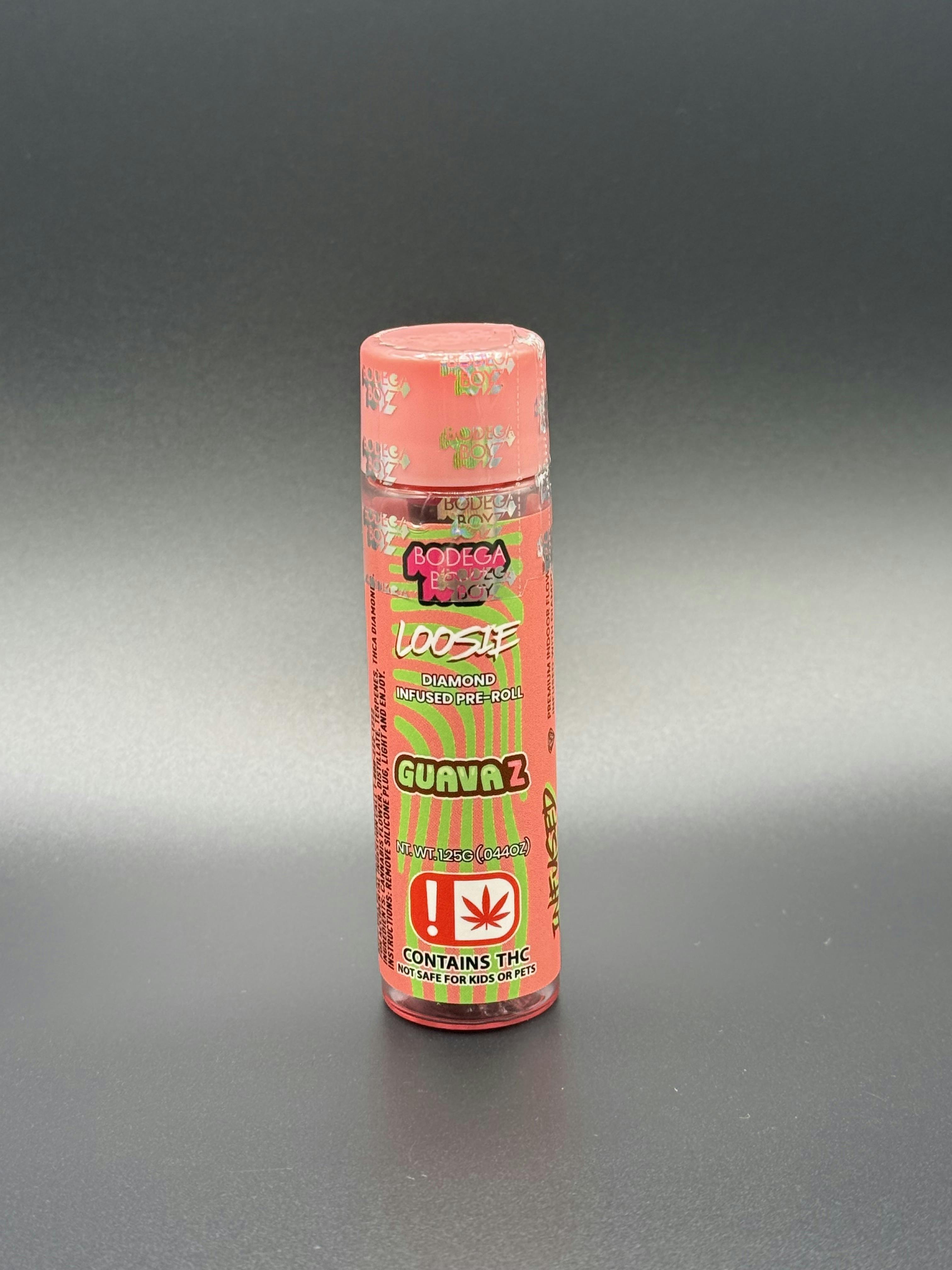Bodega Boyz | Guava Z | THC: 42.964% TERPS: 5.578% | 1.25G Infused Pre-Roll (Tax Included)