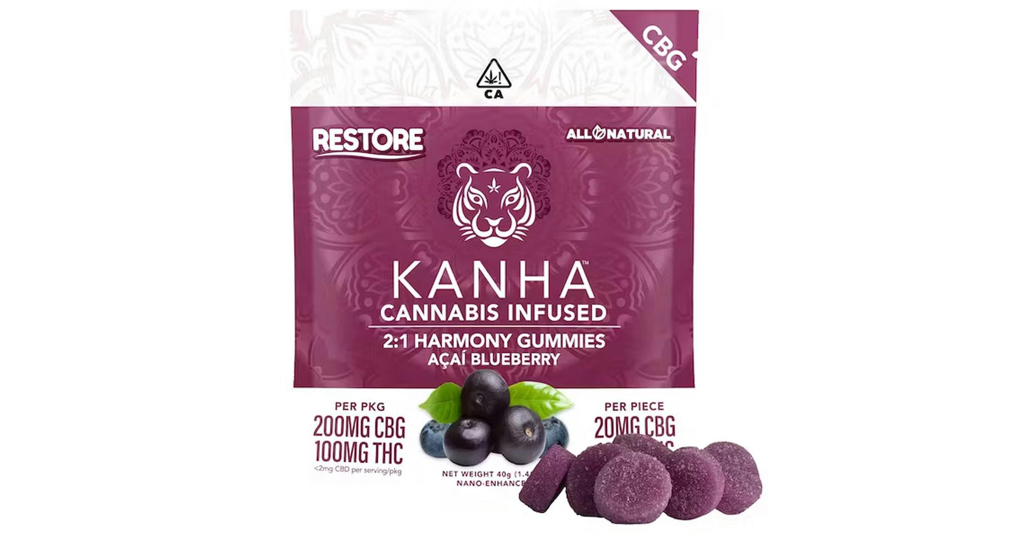 Harmony | 2:1 CBG:THC | Açaí Blueberry | 200mg CBG/100mg THC by KANHA