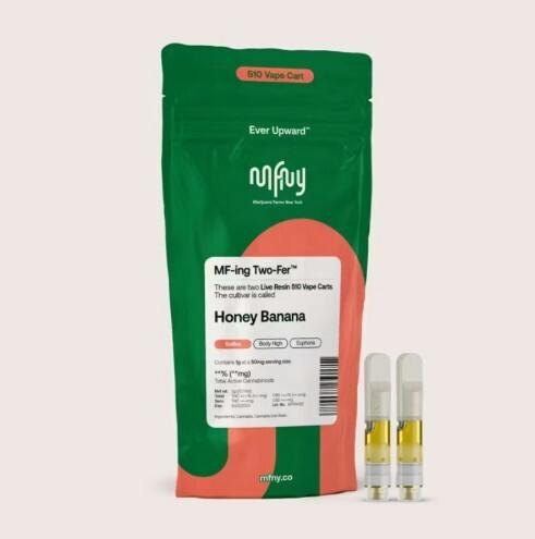 Honey Banana Live Resin 510 Cart Vape | 2pk 0.5g by MFNY