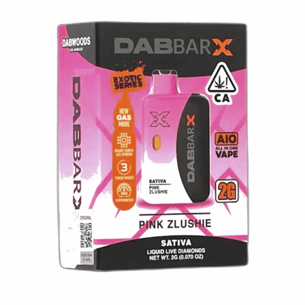 VAPE- DABBAR X LIQUID LIVE DIAMONDS Pink Zlushie 1G