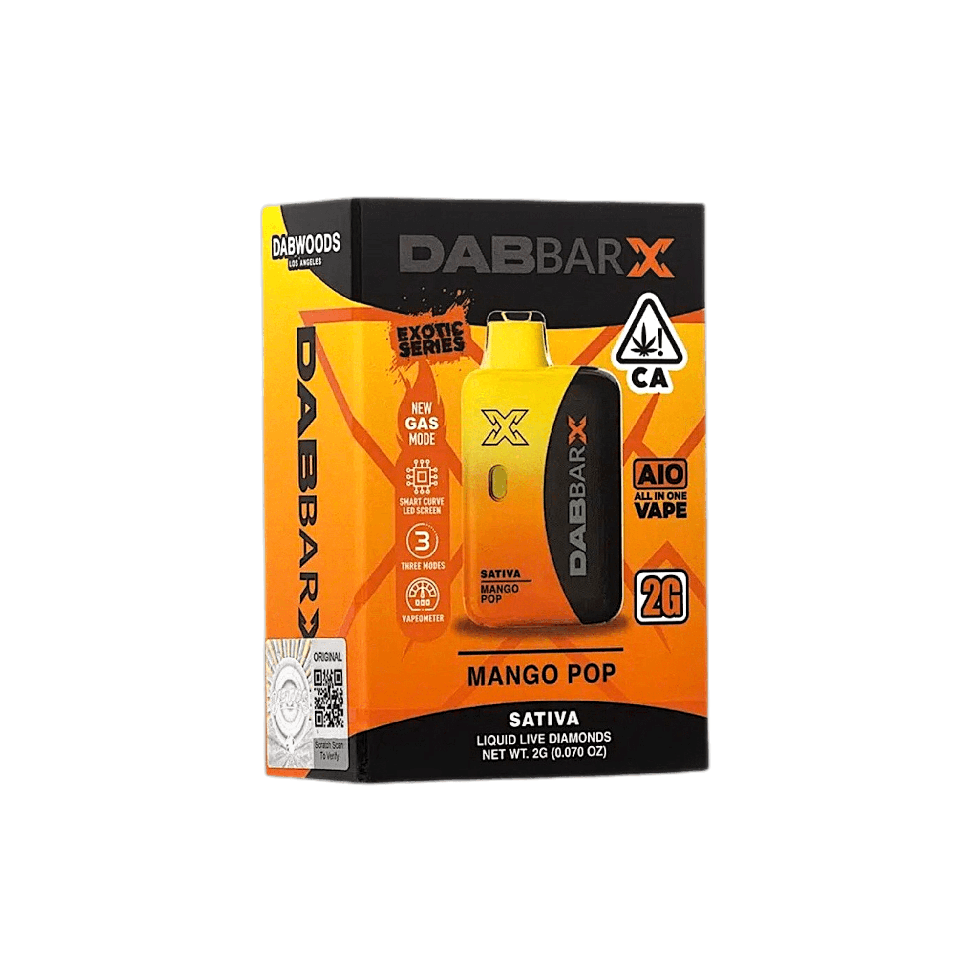 VAPE- DABBAR X LIQUID LIVE DIAMONDS Mango Pop 1G