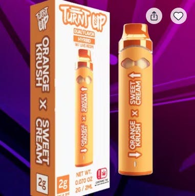 Turnt Up | Orange Kush x Sweet Cream | Disposable 2G
