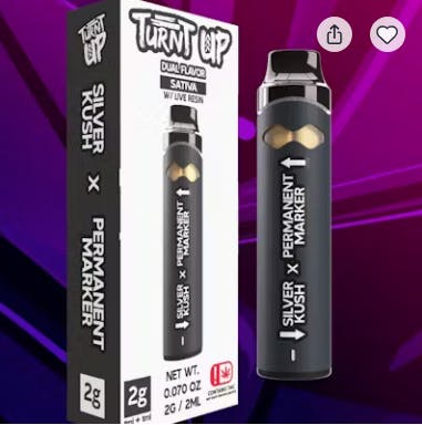 Turnt Up | Silver Kush x Permanent Marker | Disposable 2G