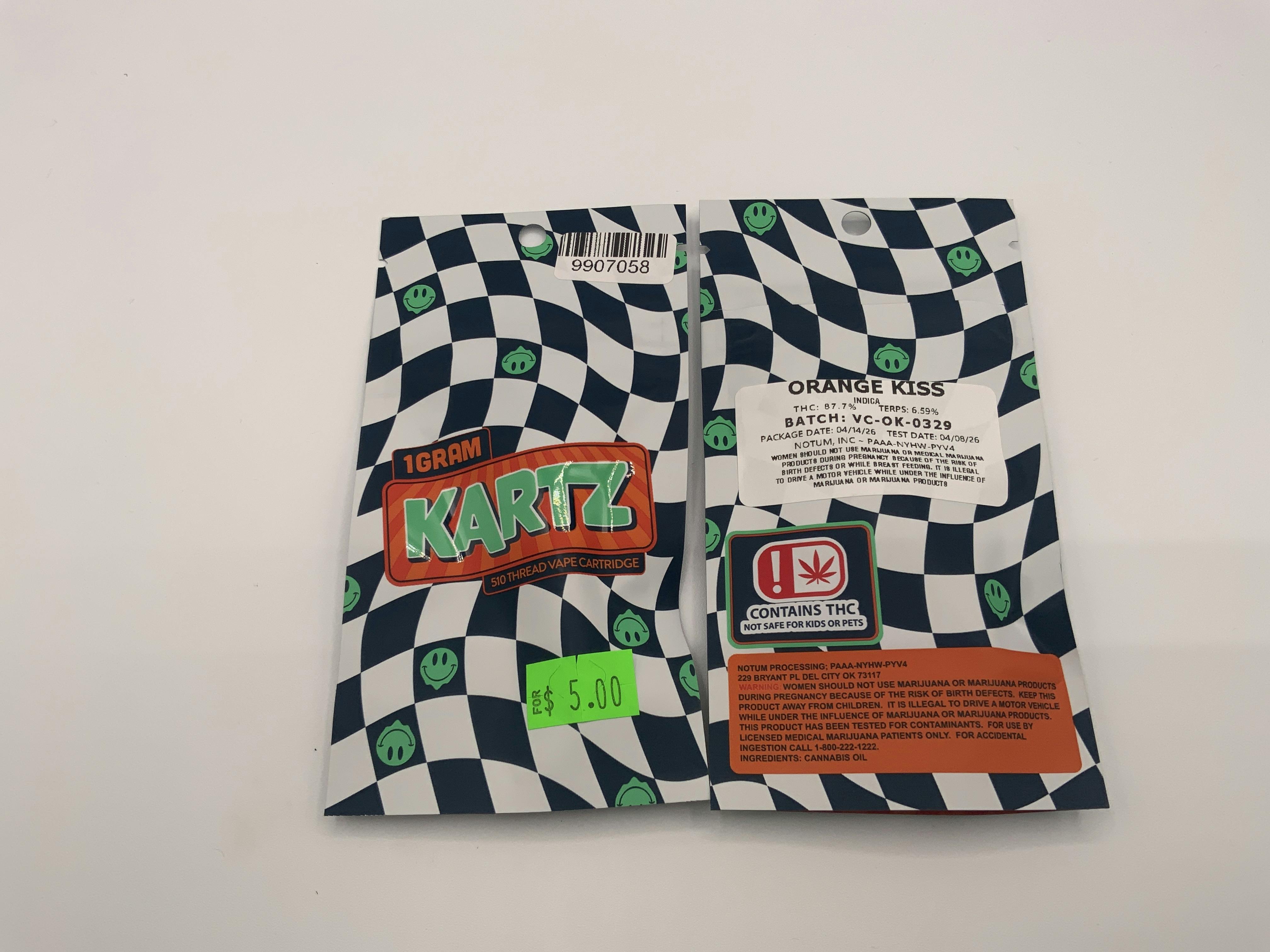 Kartz Orange Kiss 1g Cartridge at Mk's Cure It With Cannabis