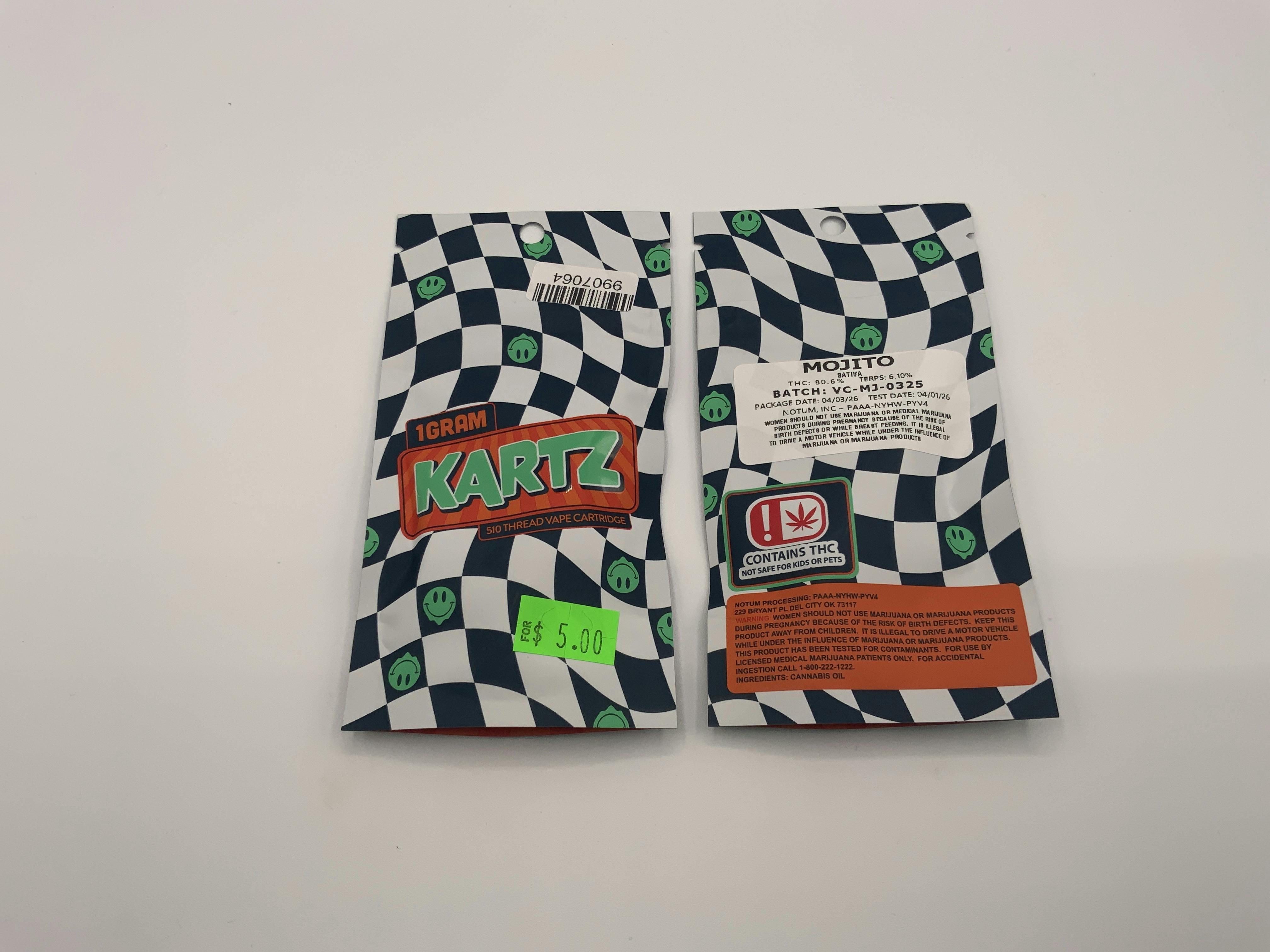 Kartz Mojito 1g Cartridge at Mk's Cure It With Cannabis