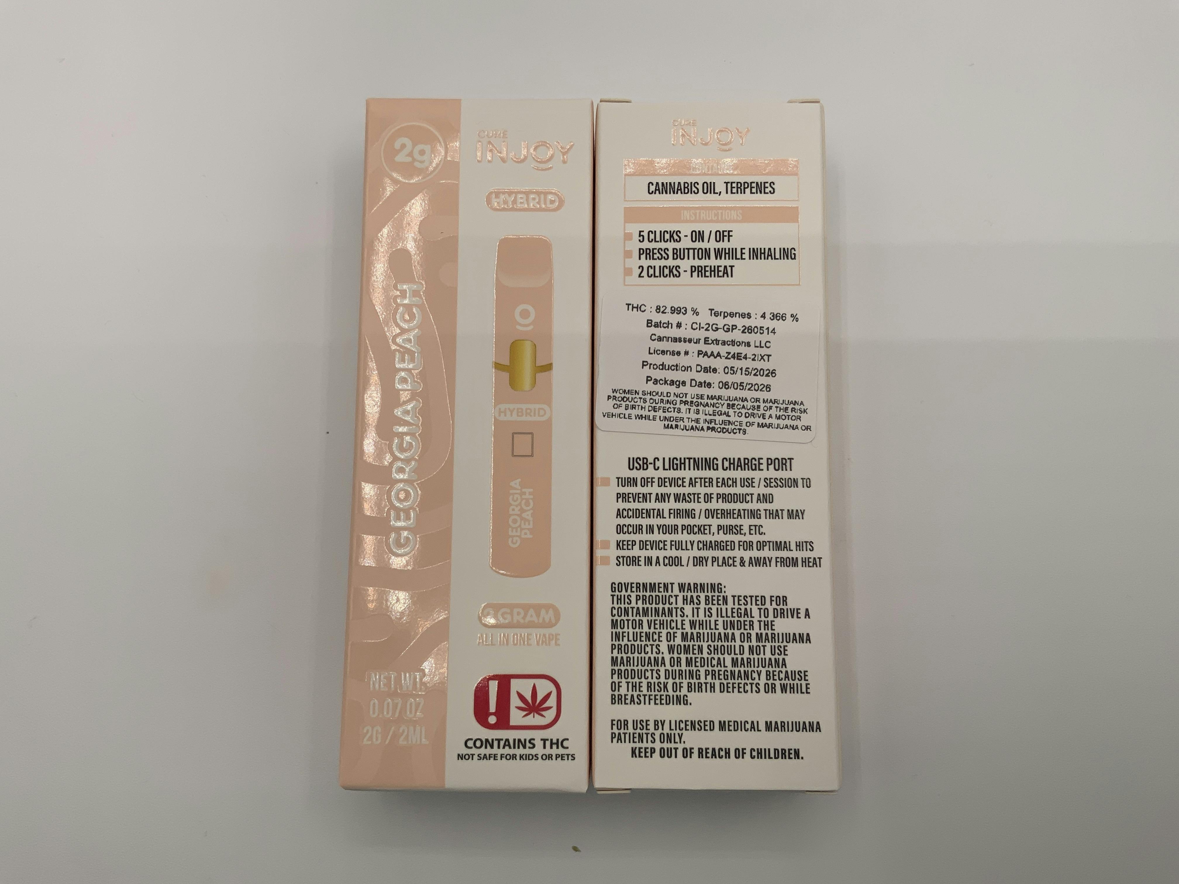 Georgia Peach | AIO | 2g by Cure INJOY