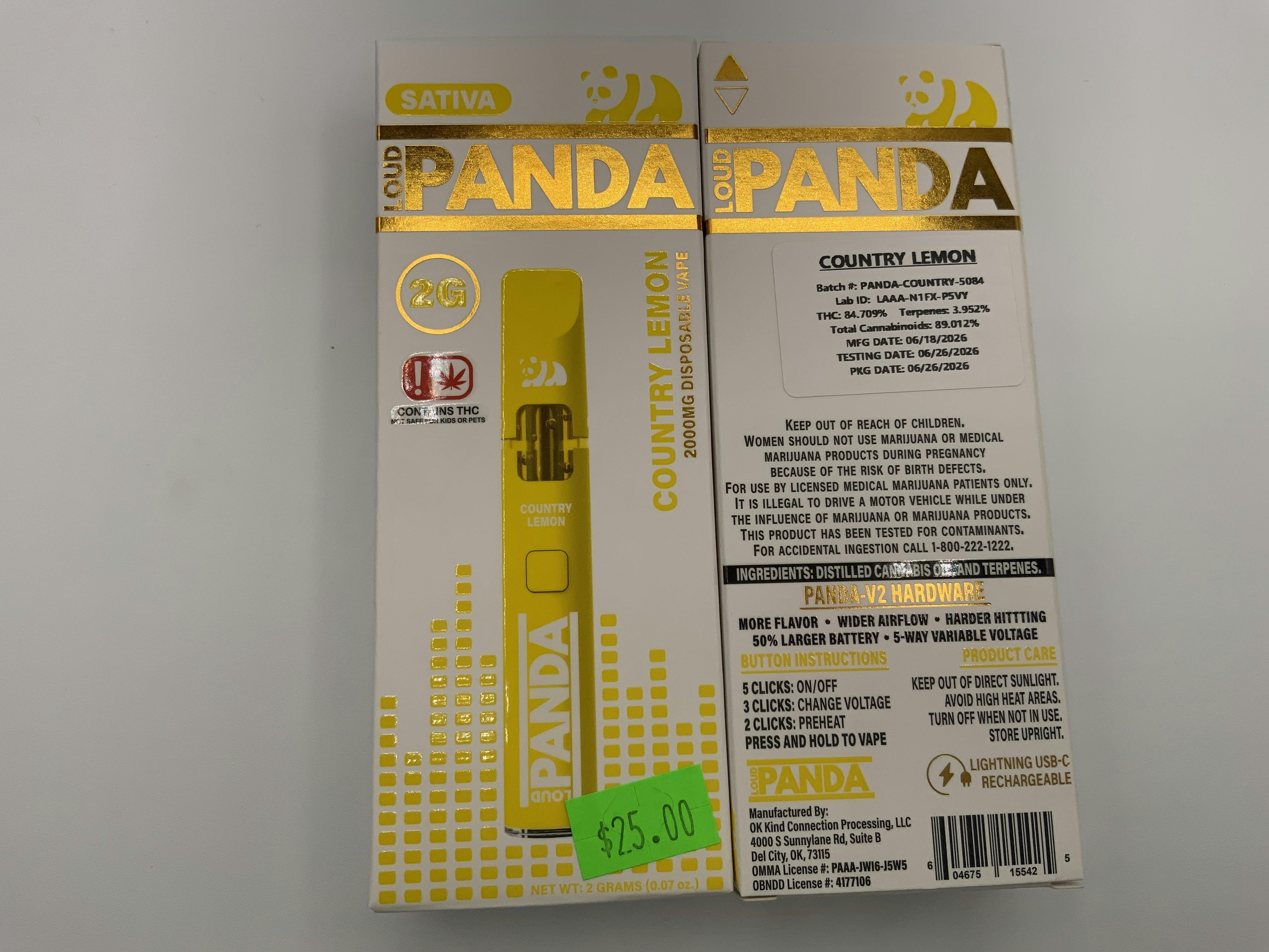 Country Lemon | Disposable | 2g by Loud Panda