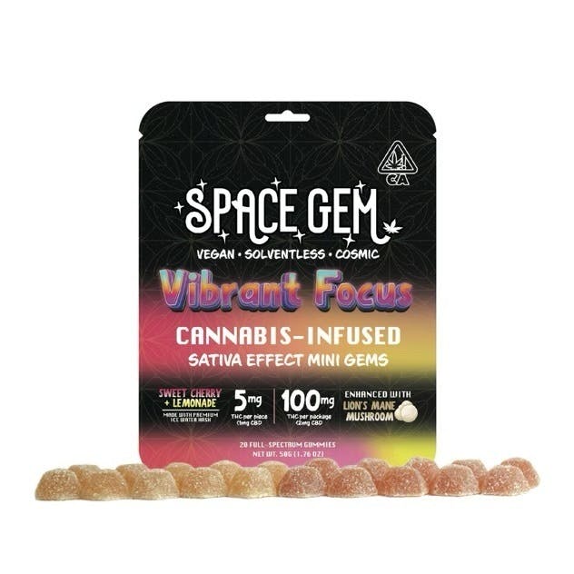 Mini Gems - Vibrant Focus - Sativa - Sweet Cherry Lemonade - 20pk 100mg