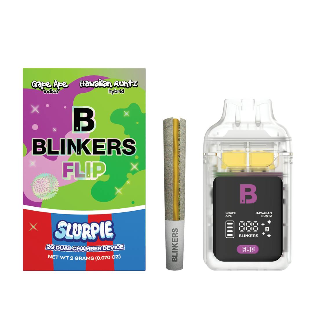 2G Blinkers FLIP Dispo /with hash hole preroll - Grape ape / Hawiian Runtz