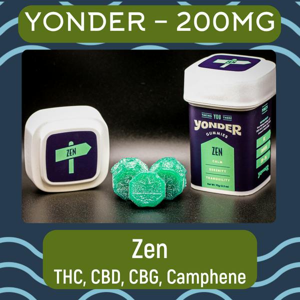 Yonder | Blue Raspberry | 200mg ZEN Gummies 10pk by Yonder