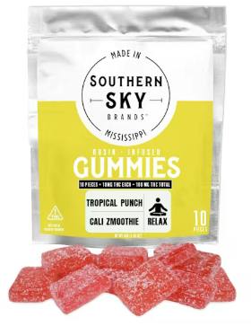 Tropical Punch x Cali Zmoothie Gummies | 100mg | 10ct | 10mg/ea by Southern Sky Brands