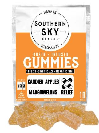 MangoMelons x Candied Apples Rosin Gummies | 300mg | 10ct | 30mg/ea by Southern Sky Brands