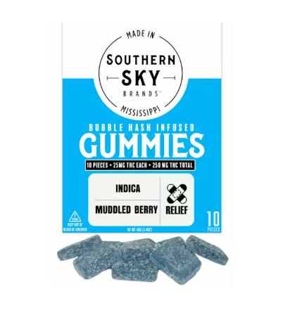 Muddled Berry Bubble Hash Gummies | 250mg | 10ct | 25mg/ea by Southern Sky Brands