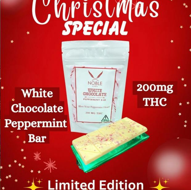 Noble Labs | 200mg | White Chocolate Peppermint Bar