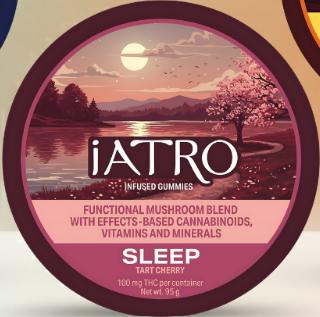 iATRO | 100mg | Sleep Tart Cherry | Mushroom Blend Gummies | 20pk
