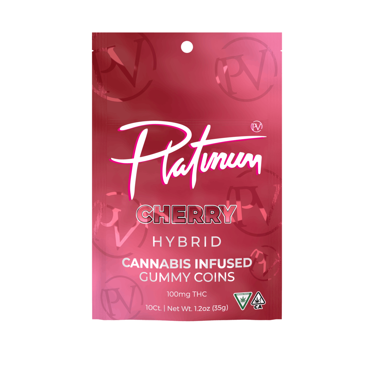 Platinum Vape 100mg Gummies - Cherry (Hybrid) by Platinum Vape