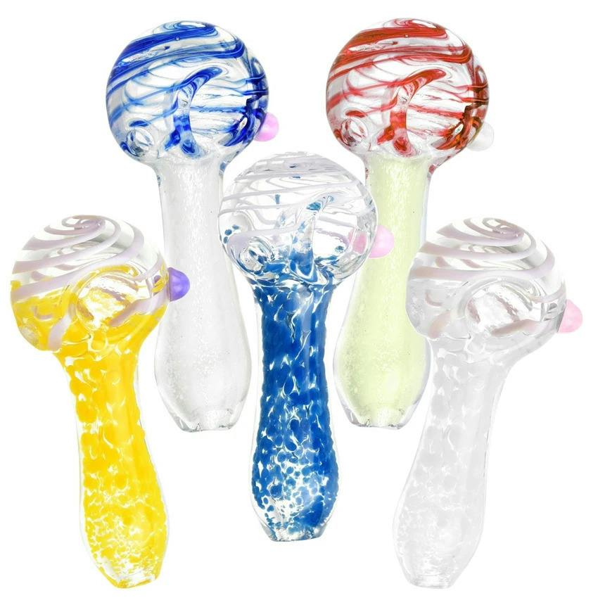 3.5" Frit and Swirls Pipe Assorted Colors PP2499