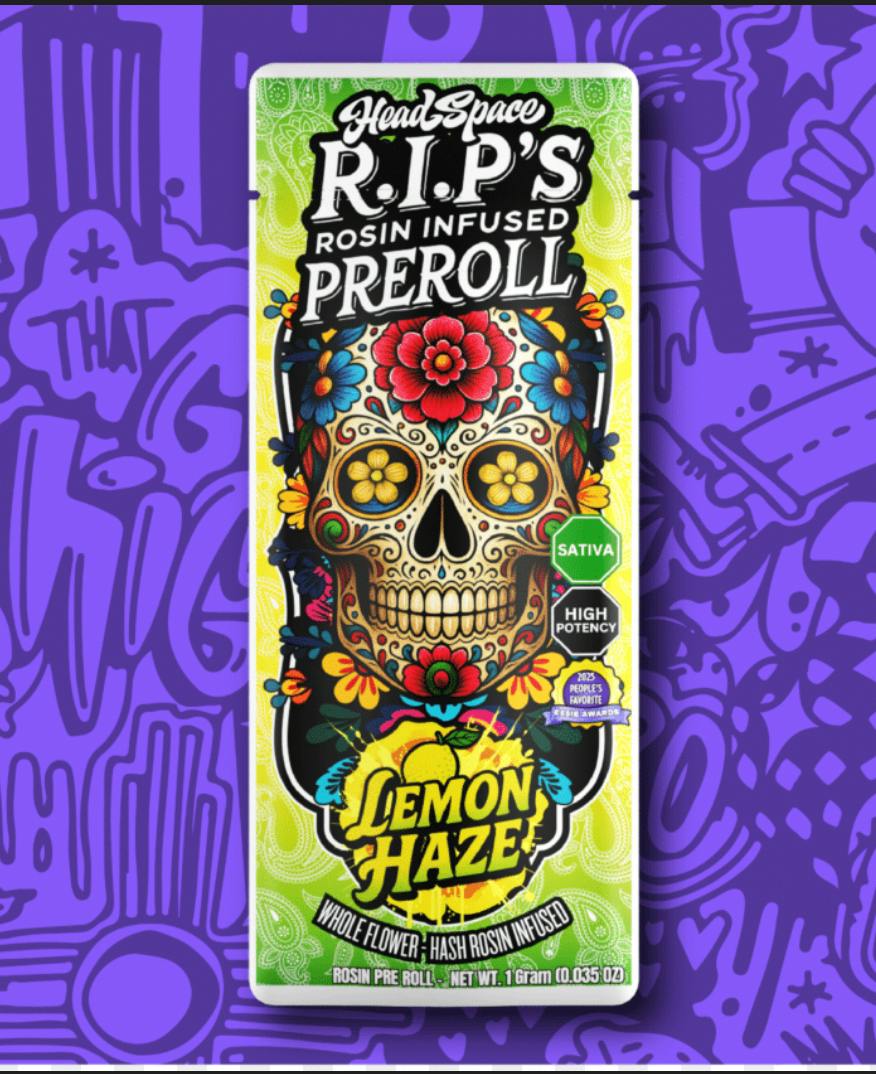 RIPs (Rosin Infused Preroll) - Lemon Haze by HeadSpace Alchemy