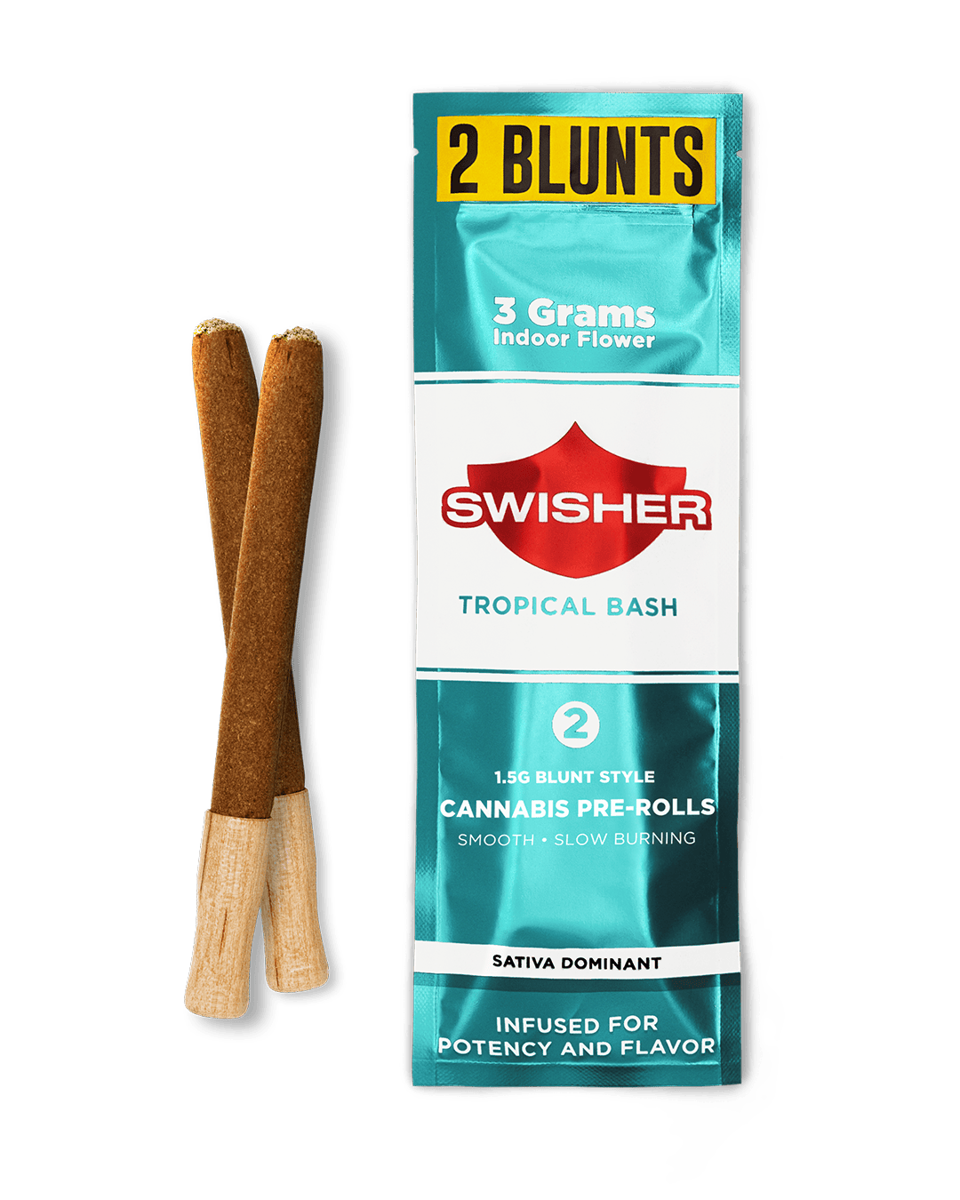 Swisher Tropical Bash | Infused Blunts | 1.5g | 2pk cannabis product