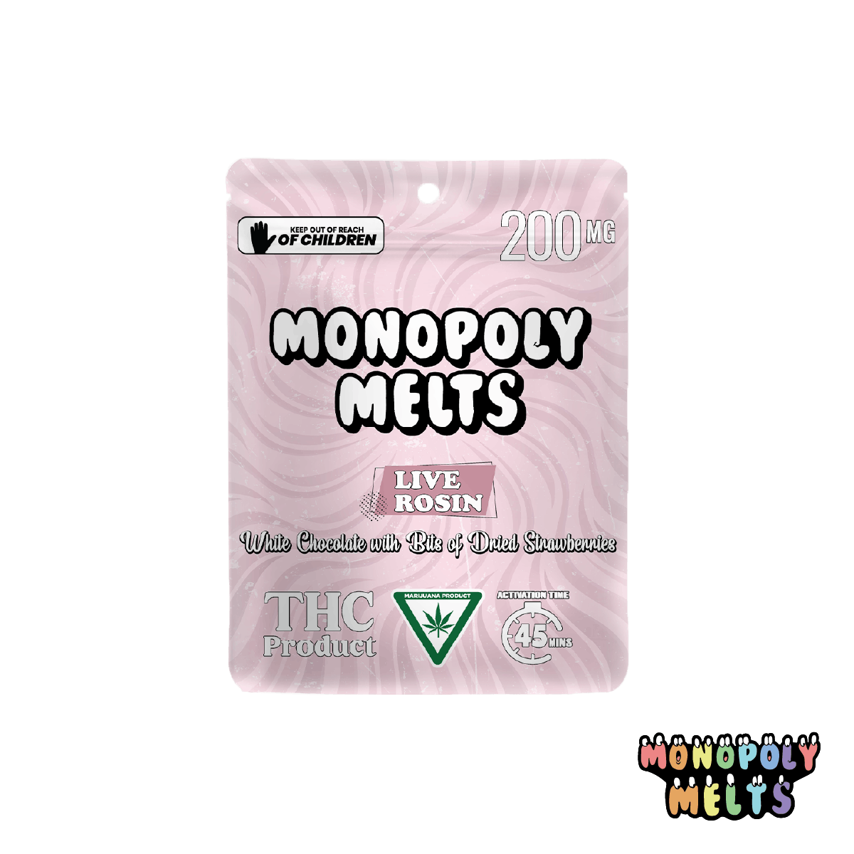 Monopoly Melts | Strawberry White Chocolate | 200mg