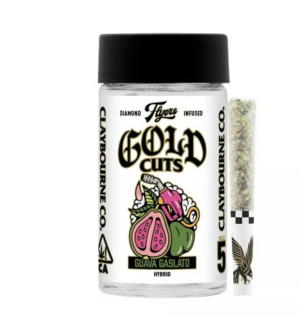 Claybourne Co | Flyers Diamond | Indoor Guava Gaslato | 5pk Infused PreRolls