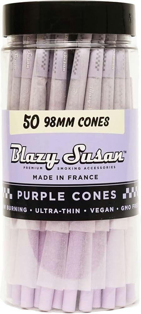 Blazy Susan - Purple 98mm Cones 50ct