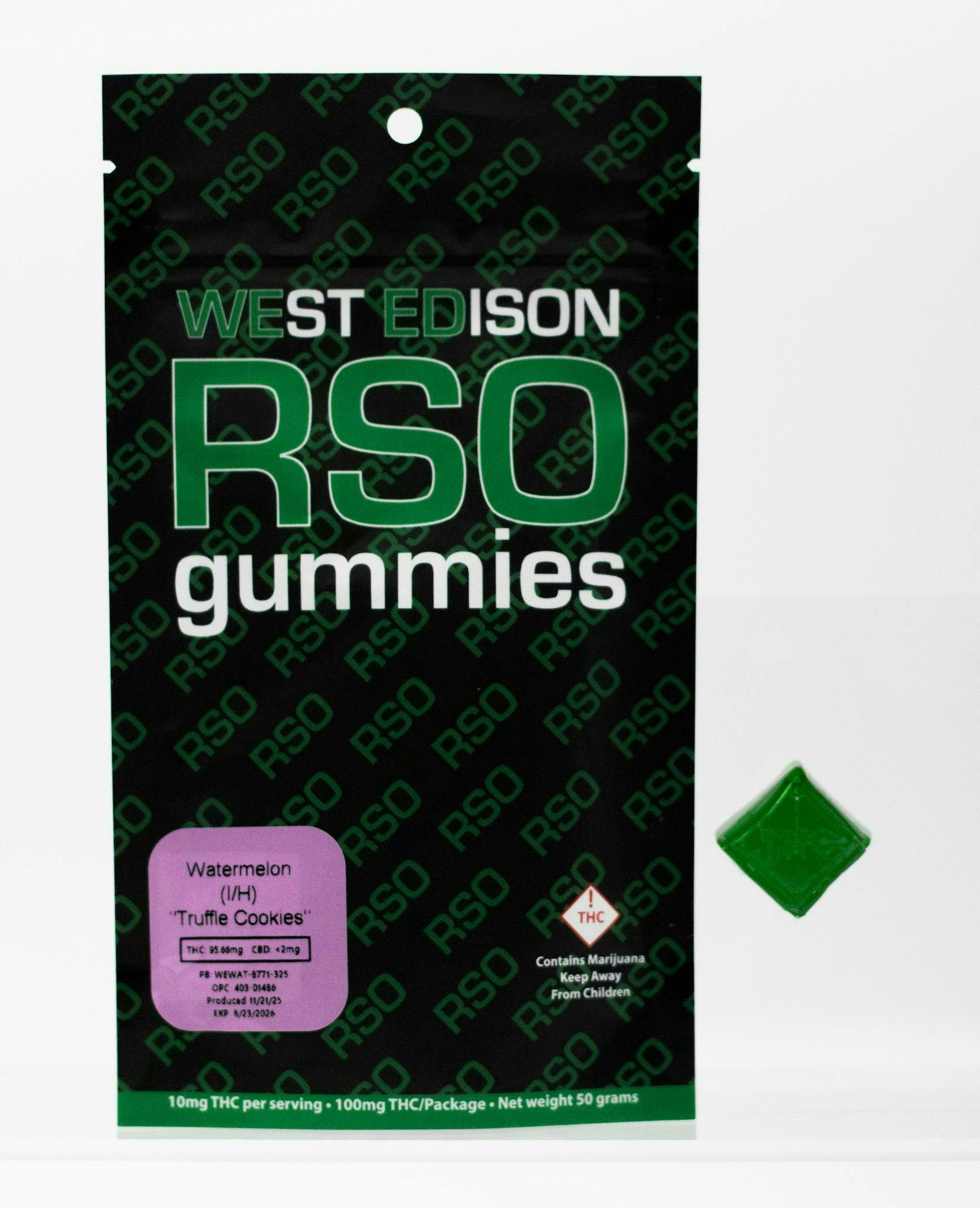 West Edison | 100mg RSO Gummies | Watermelon "White Truffle"