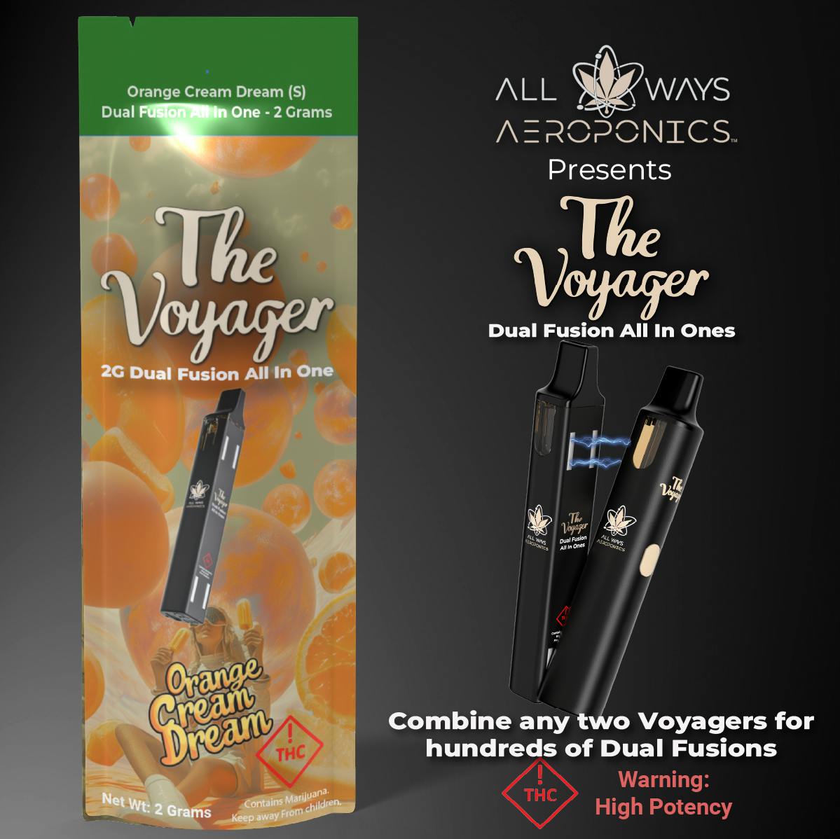 2G Dual Fusion All in One | The Voyager | Orange Cream Dream (Sativa)