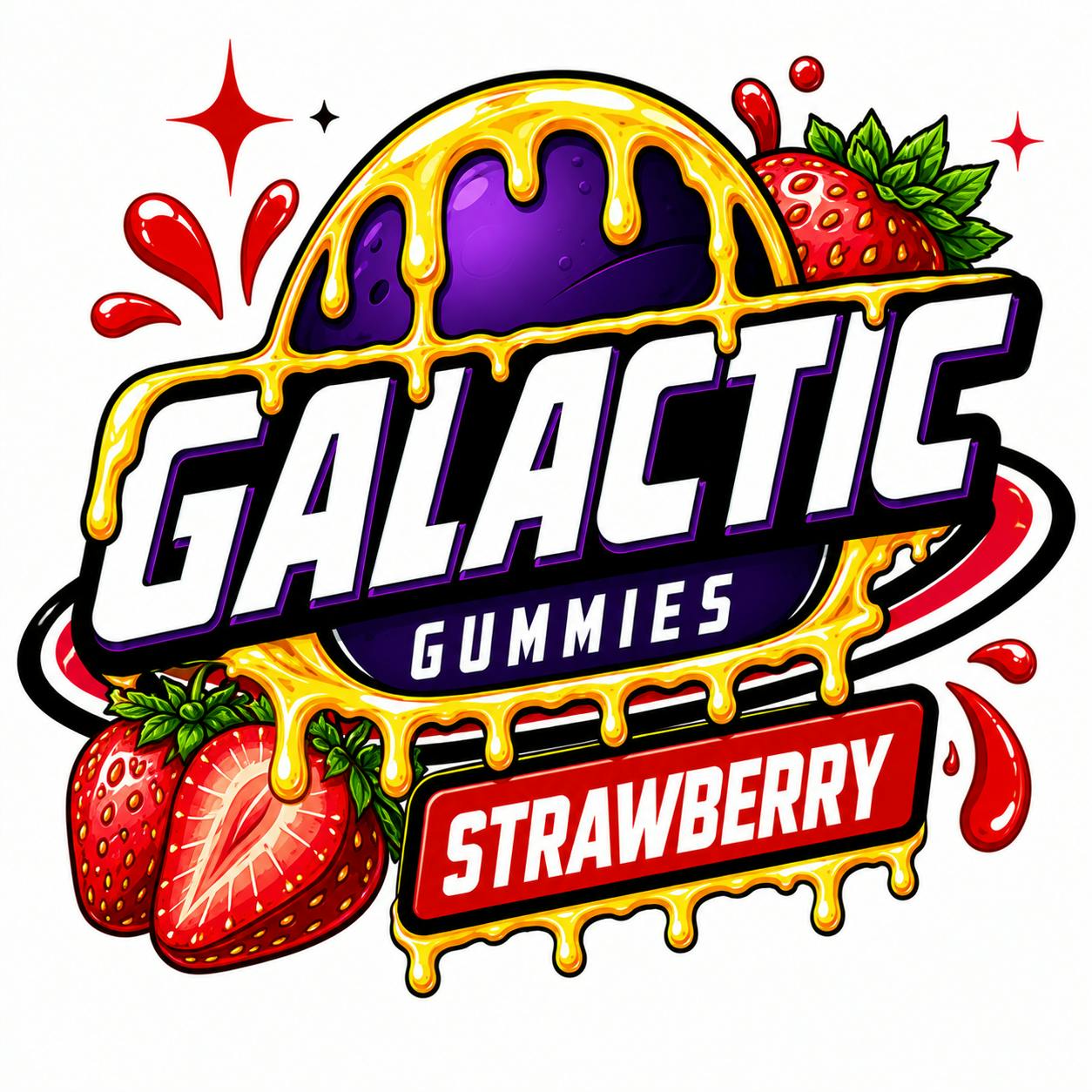 Galactic 100mg Gummies- Strawberry