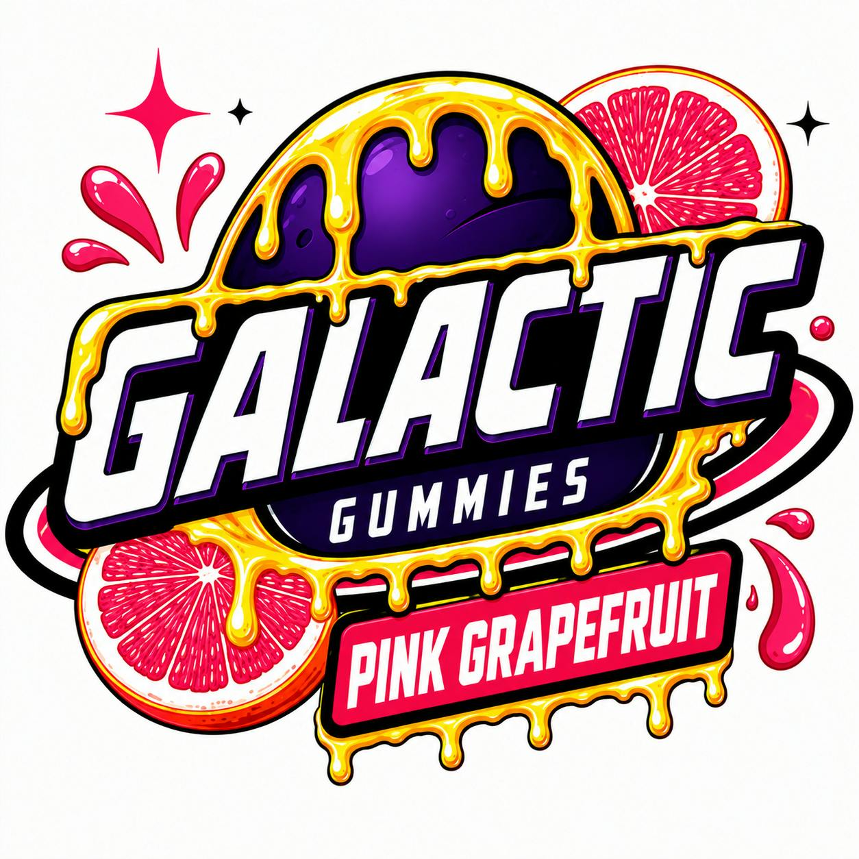 Galactic 100mg Gummies- Pink Grapefruit