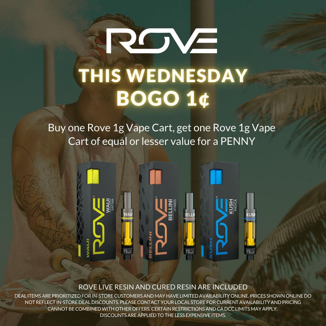 Rove - ASHE: X Rove This Wed & Thurs 🔥 - Pay Less More Weed💨